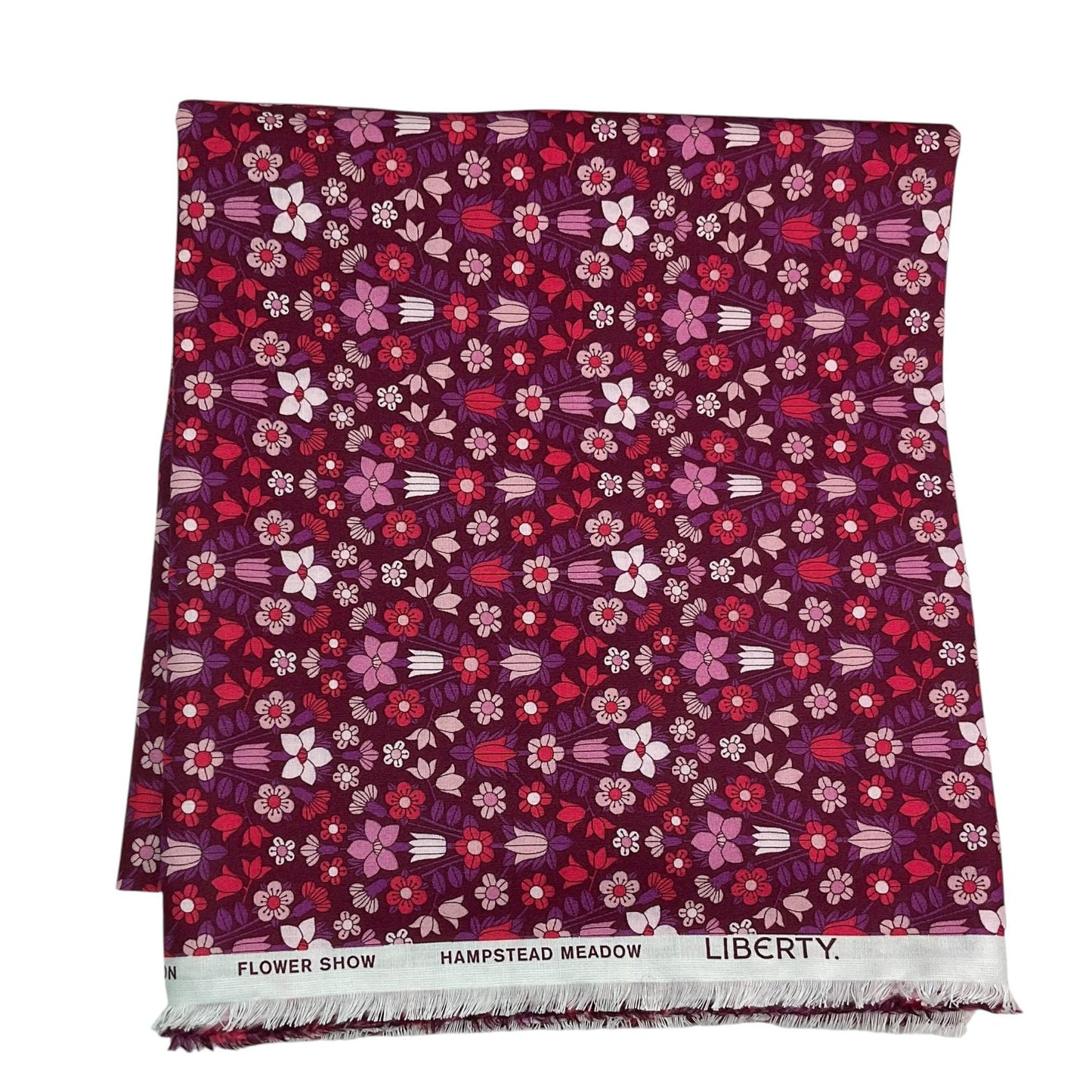 Liberty fabric Extra Large drawstring knitting bag with floral print