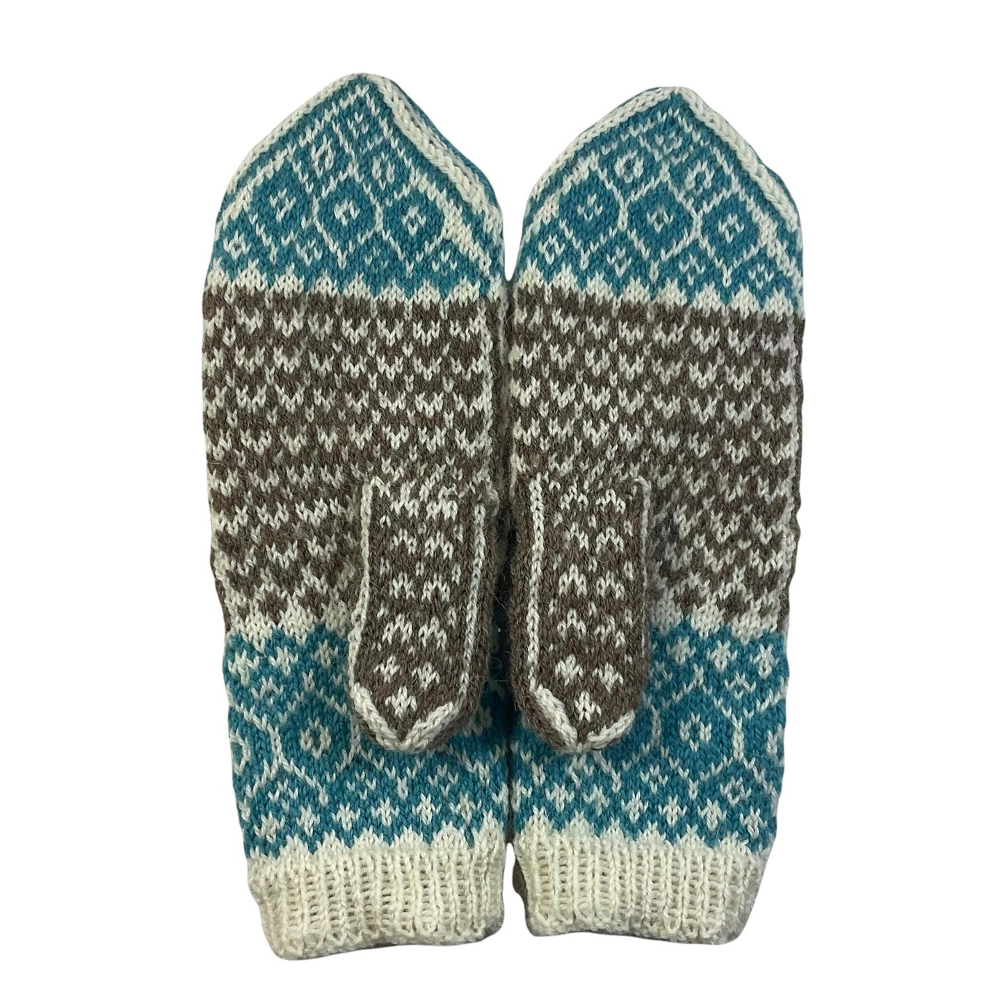 handknitted wool owl mittens