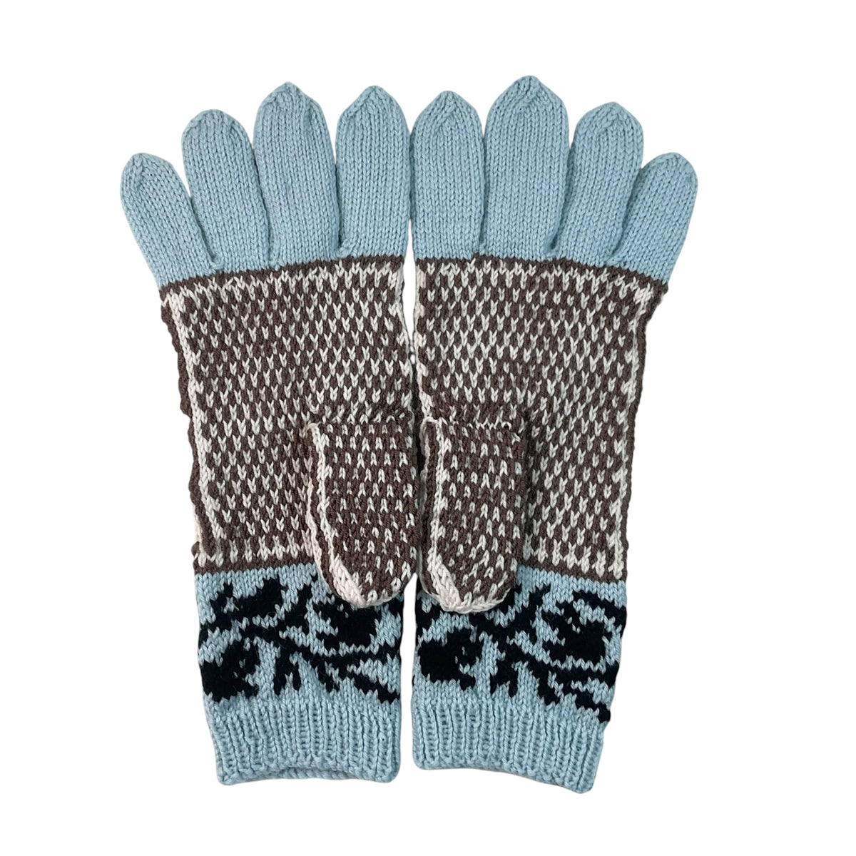 handknitted pure wool bird gloves