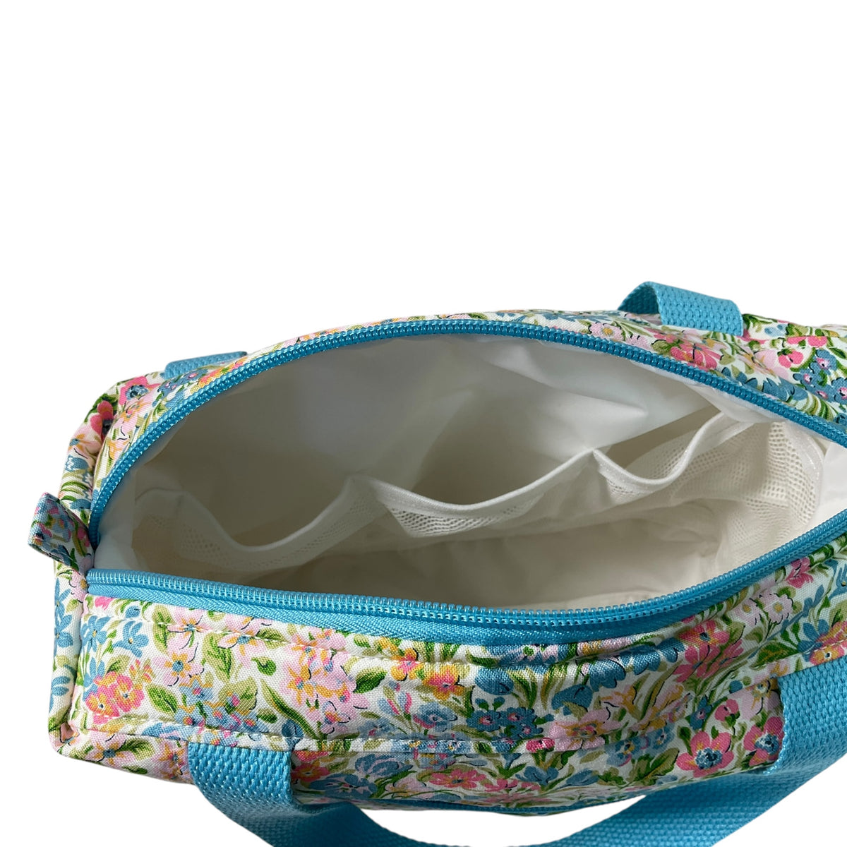 Liberty large pastel floral toiletries bag with handles and zip pocket
