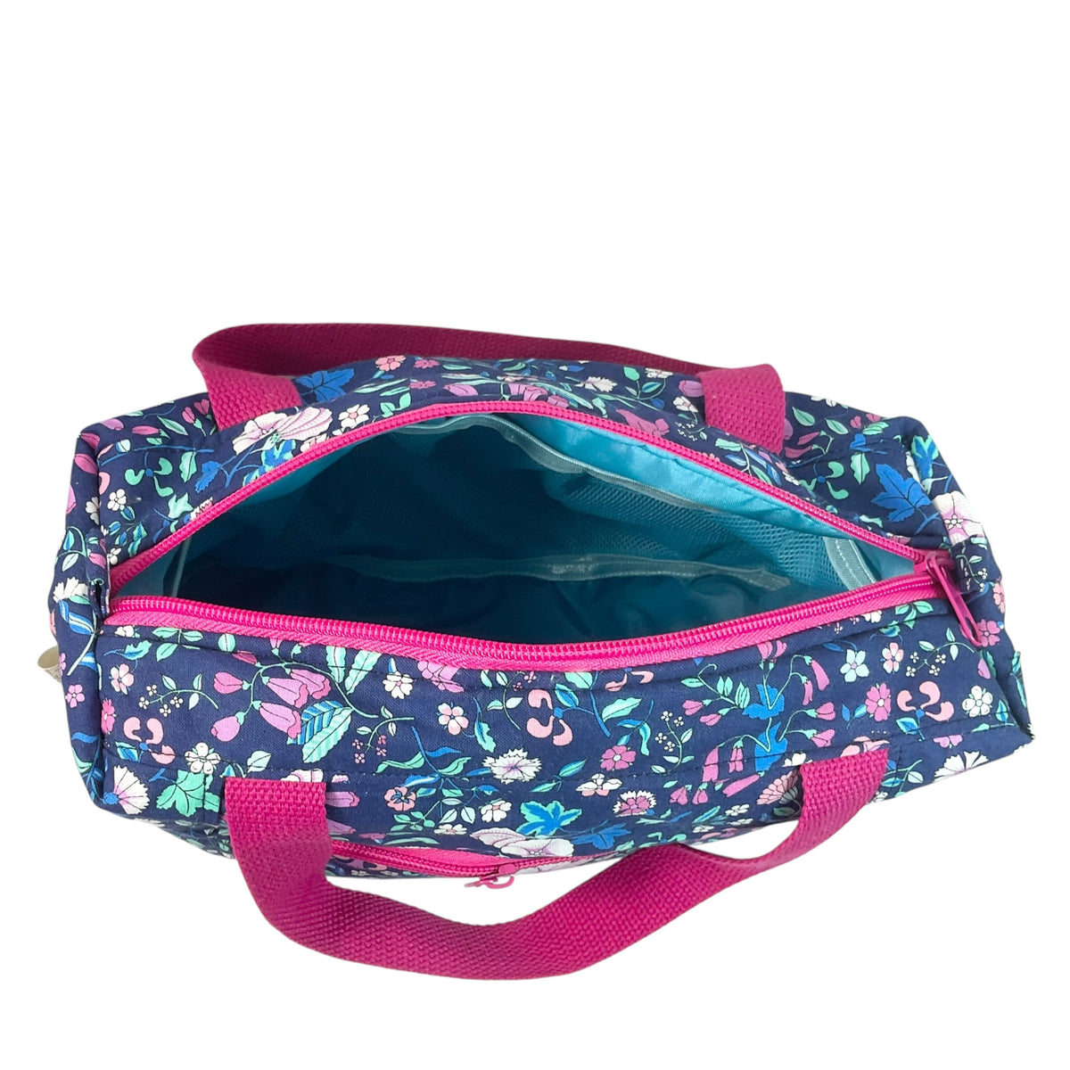 Liberty fabric large toiletries bag with handles and zip pocket
