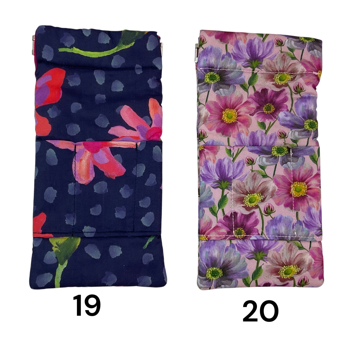 snap shut Glasses cases in Liberty floral fabric