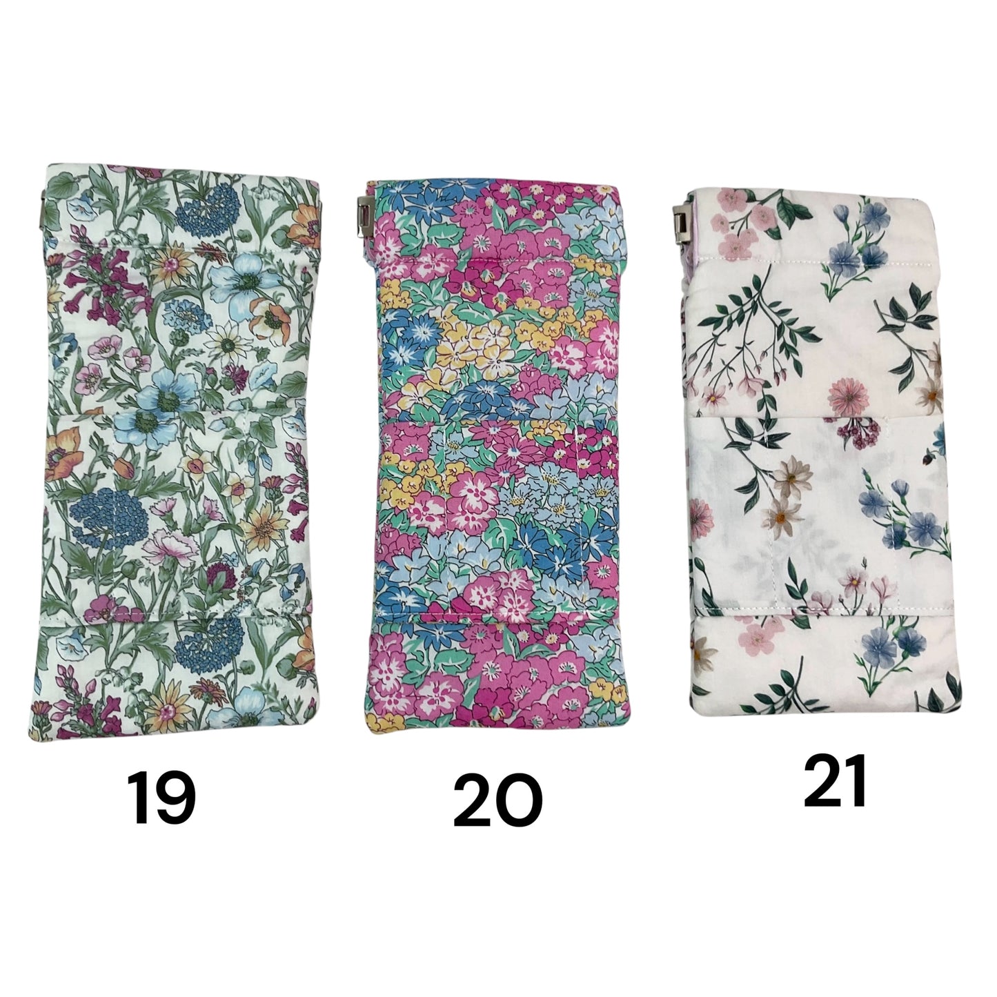 snap shut Glasses cases in Liberty floral fabric