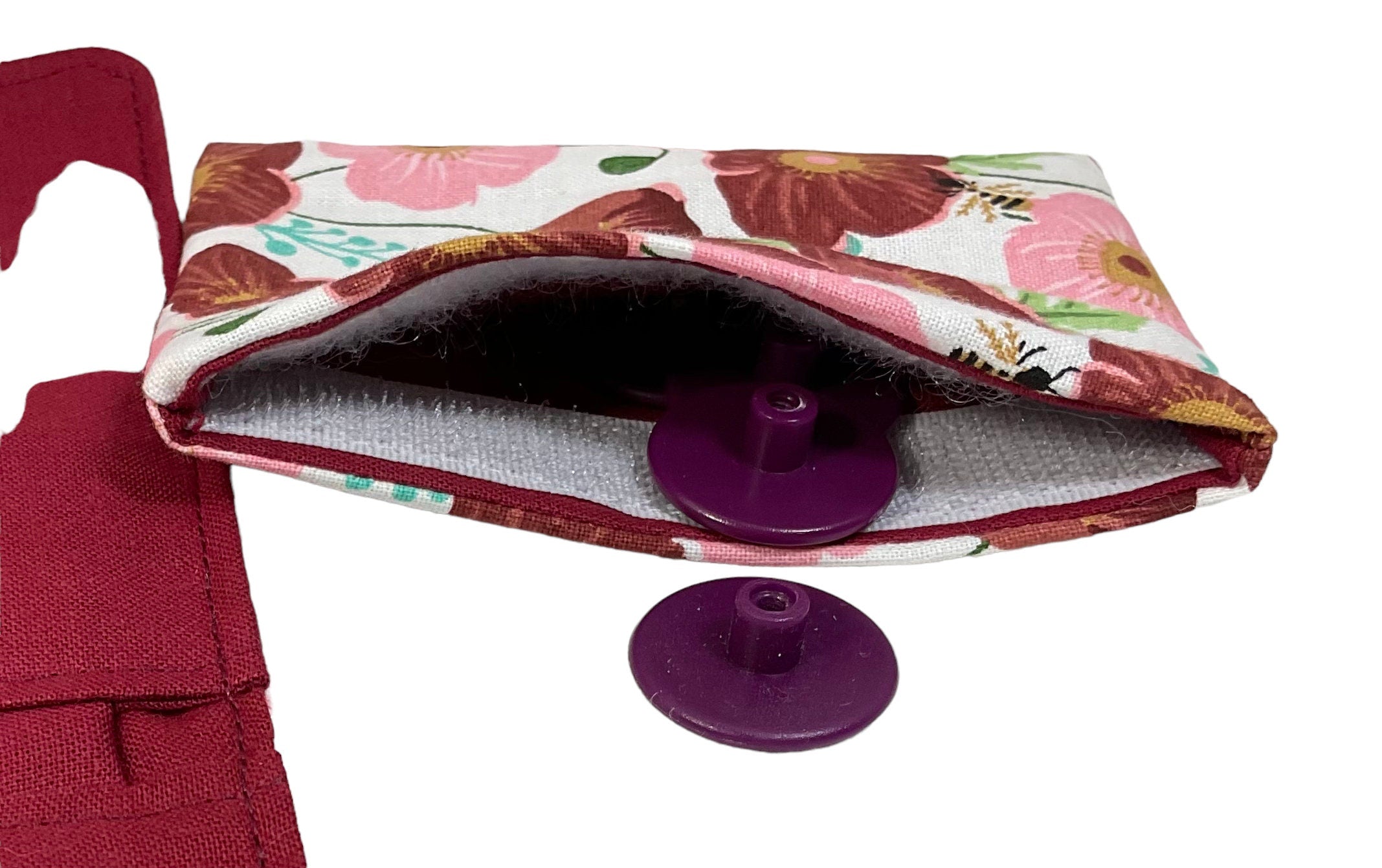 Interchangeable knitting needle case with bees and flowers , floral addi case, chiagoo wallet, knit pro organiser pouch, hiya hiya case,