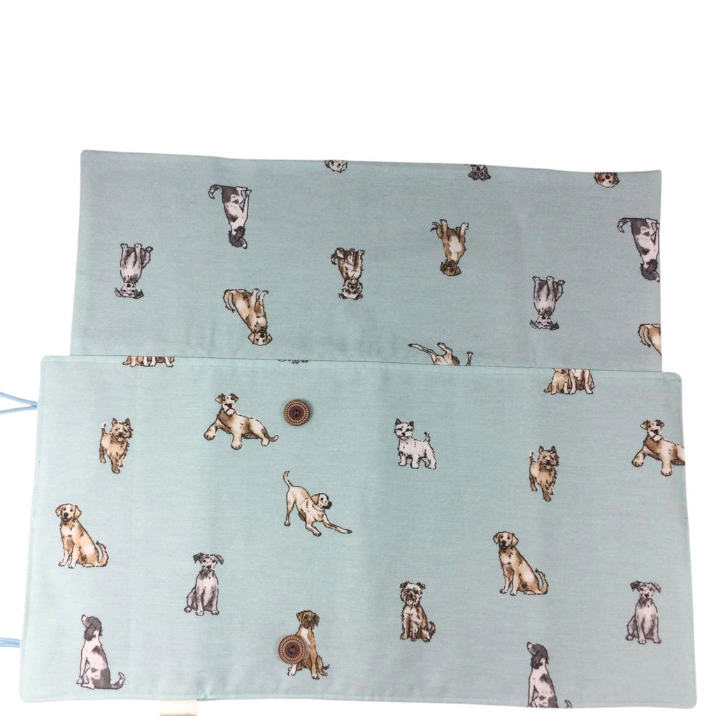 Double pointed knitting needle case with dogs,  retriever and spaniel  DPN or crochet hook case, sock knitters gift,