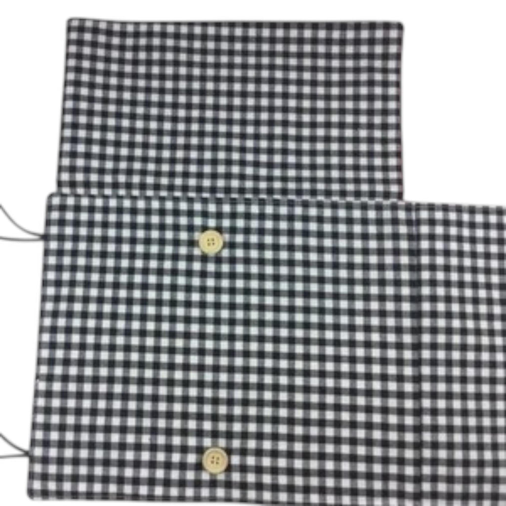 Black and white gingham interchangeable and double pointed needle case, checked knitting needle pouch,knit pro wallet, sock needle case