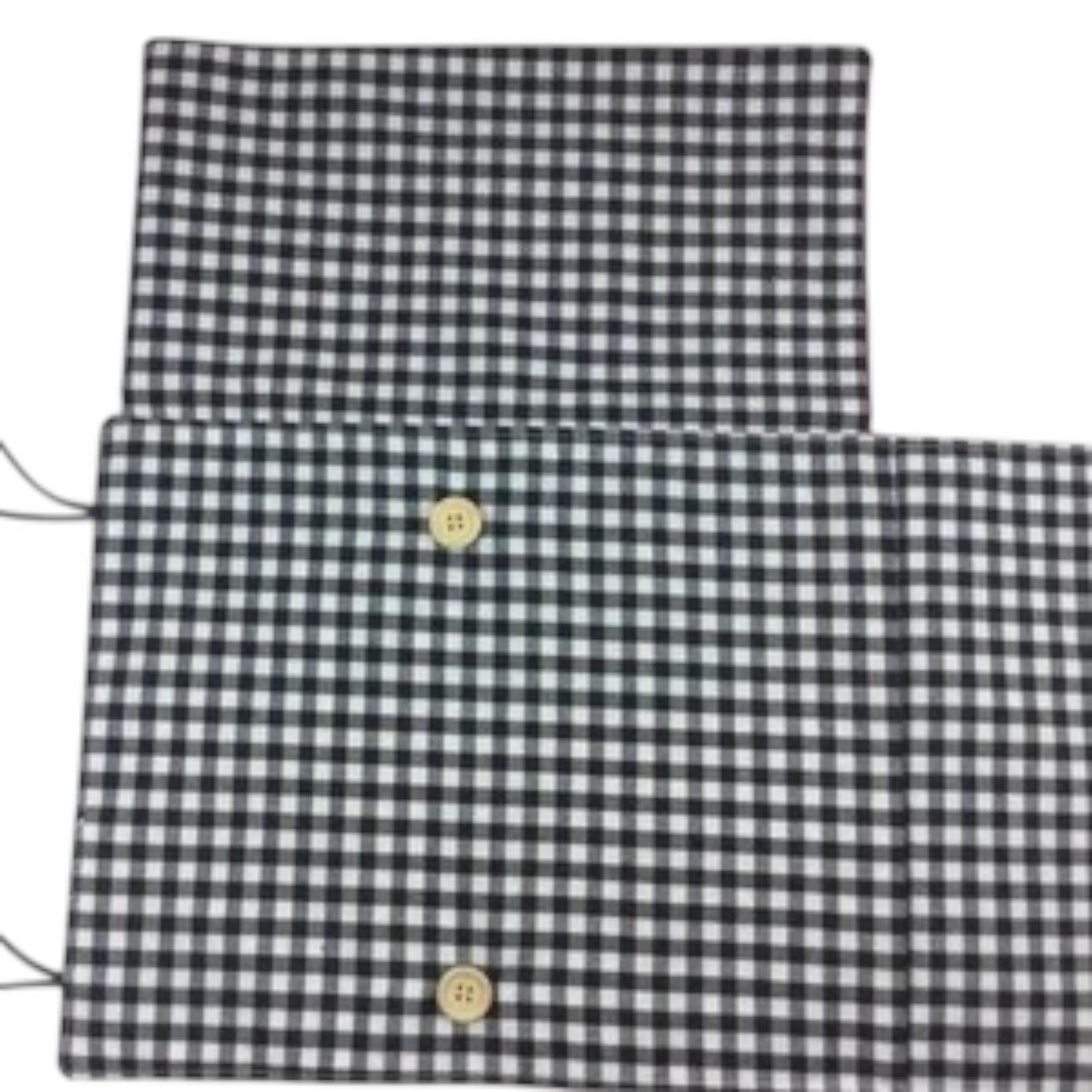 Black and white gingham interchangeable and double pointed knitting needle case