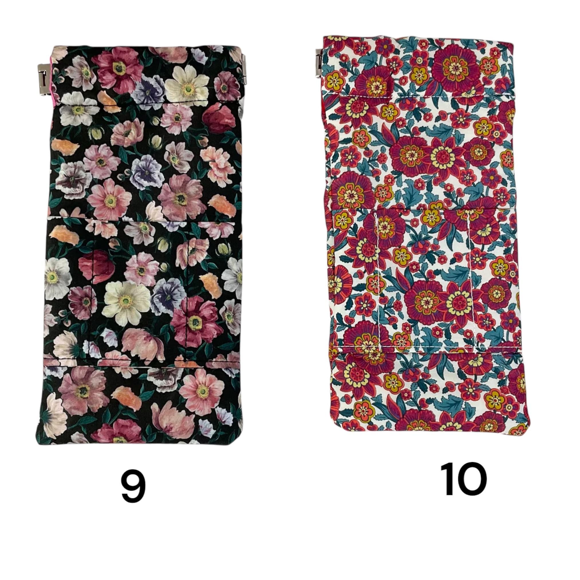 Glasses cases in Liberty floral fabric, snap shut spectacles pouch, sunglasses flex frame, ladies eyeglasses holder, women's gift,