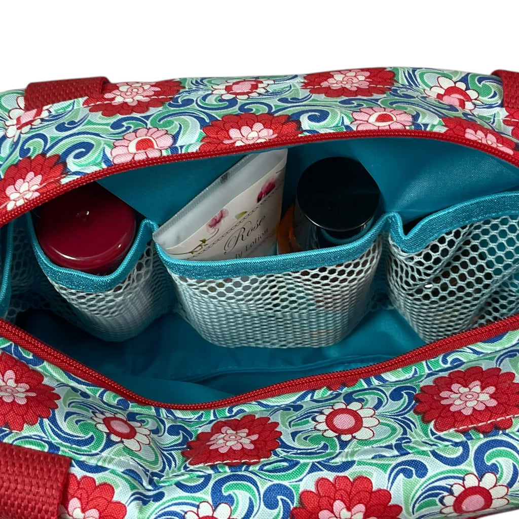 Liberty large toiletries bag with handles and zip pocket, floral Waterproof lined wash pouch, Cosmetics bag, ladies  gift, womens sponge bag