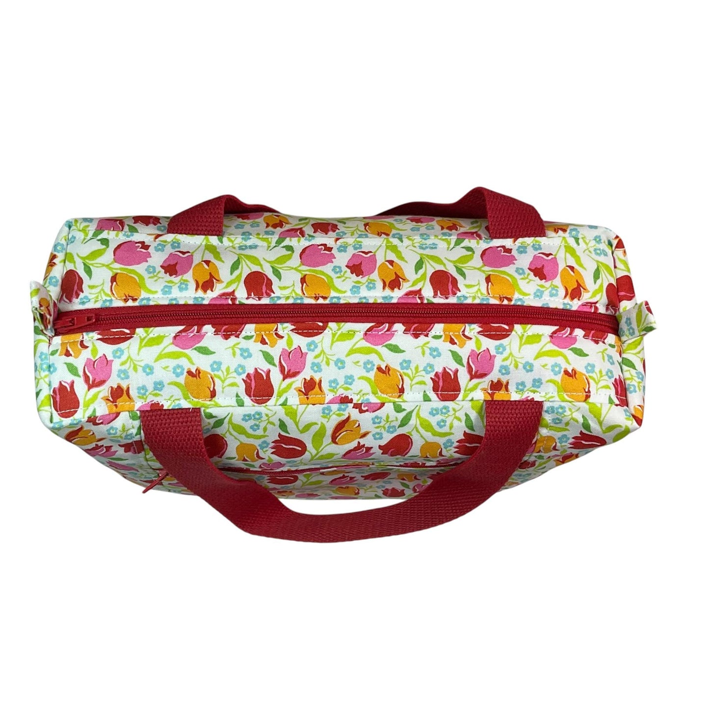 Liberty fabric large toiletries bag with handles and zip pocket