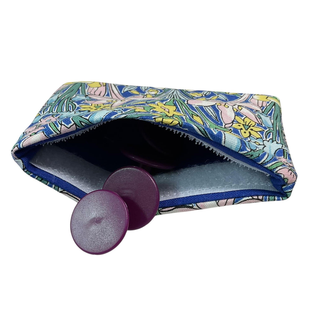 Interchangeable knitting needle case with Liberty fabric , floral addi case, chiagoo wallet, knit pro organiser pouch, hiya hiya case,