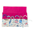 fixed Circular knitting needle case with cats, sock needles roll, needle wallet, knitters gift, needle holder,