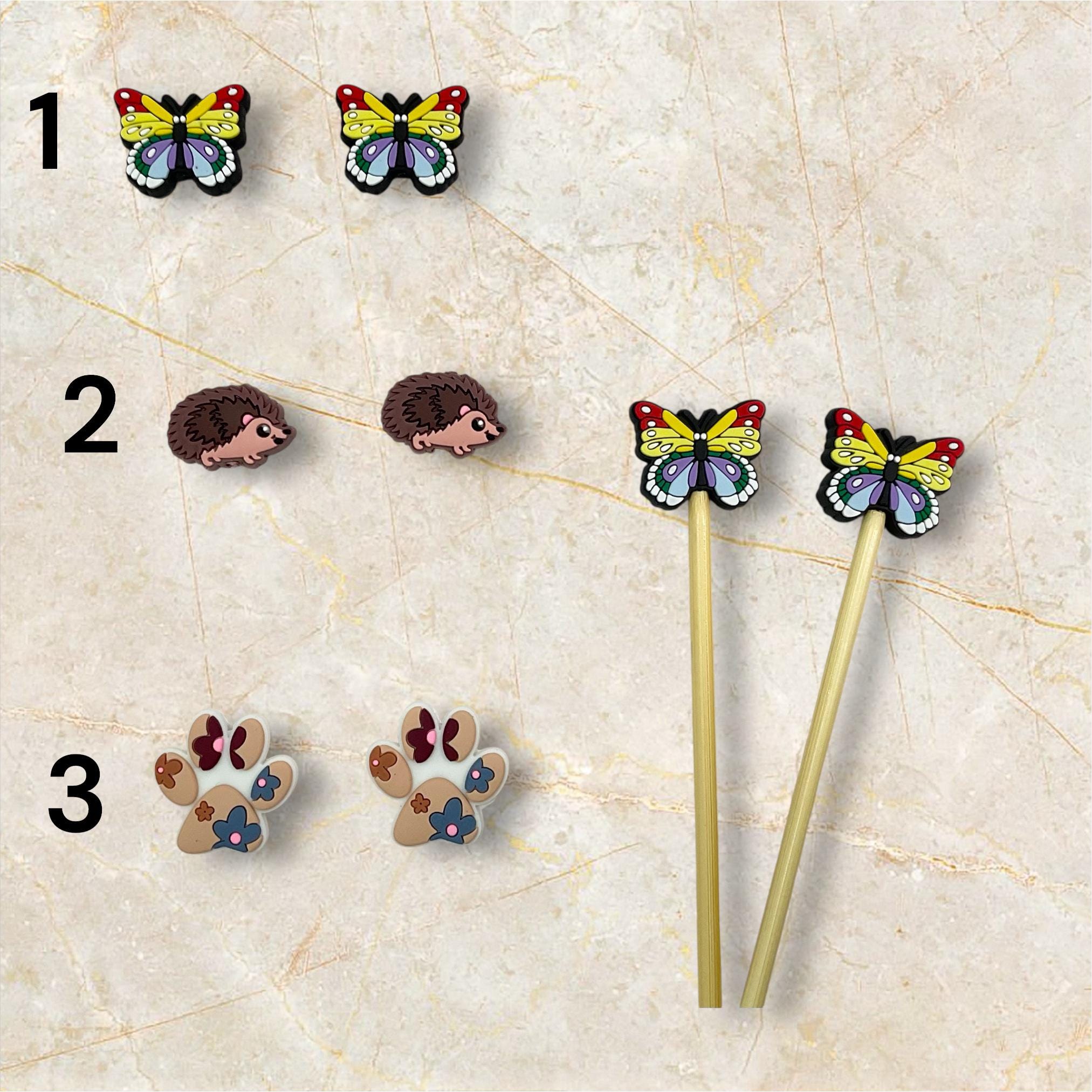 stitch stopper for knitters, butterfly stitch holder, stitch minders for knitting, dog mum knitting gift,