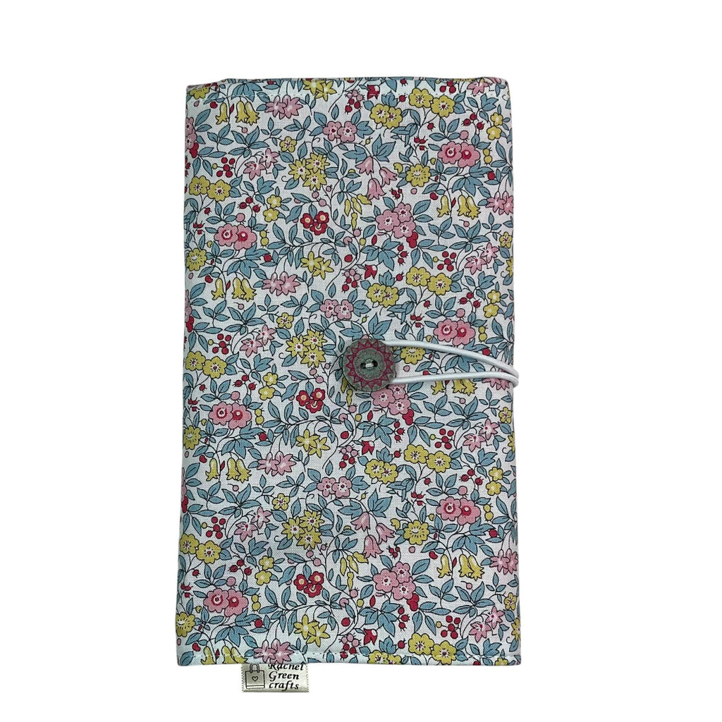 Circular needle case made from Liberty floral fabric, fixed circular sock needle pouch, knitting needle roll, knitters gift, needle holder,