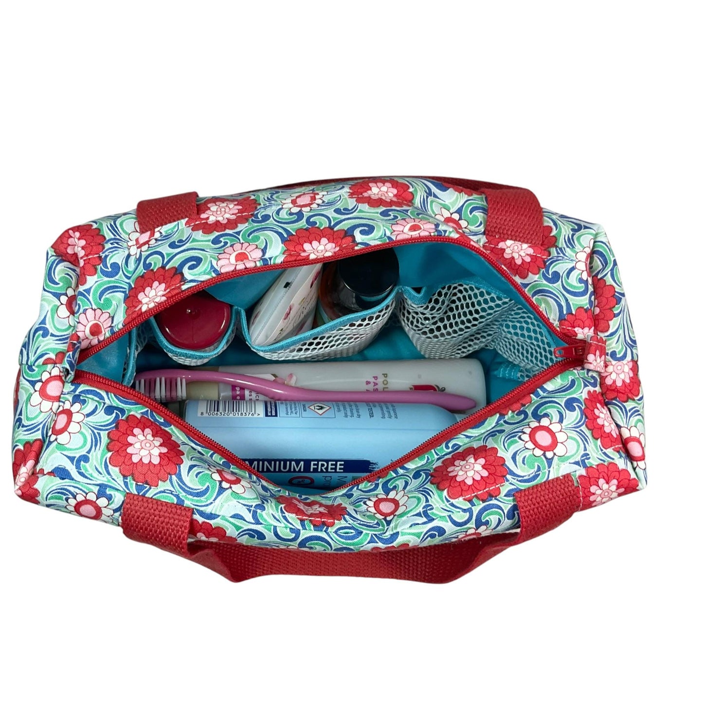 Liberty large toiletries bag with handles and zip pocket