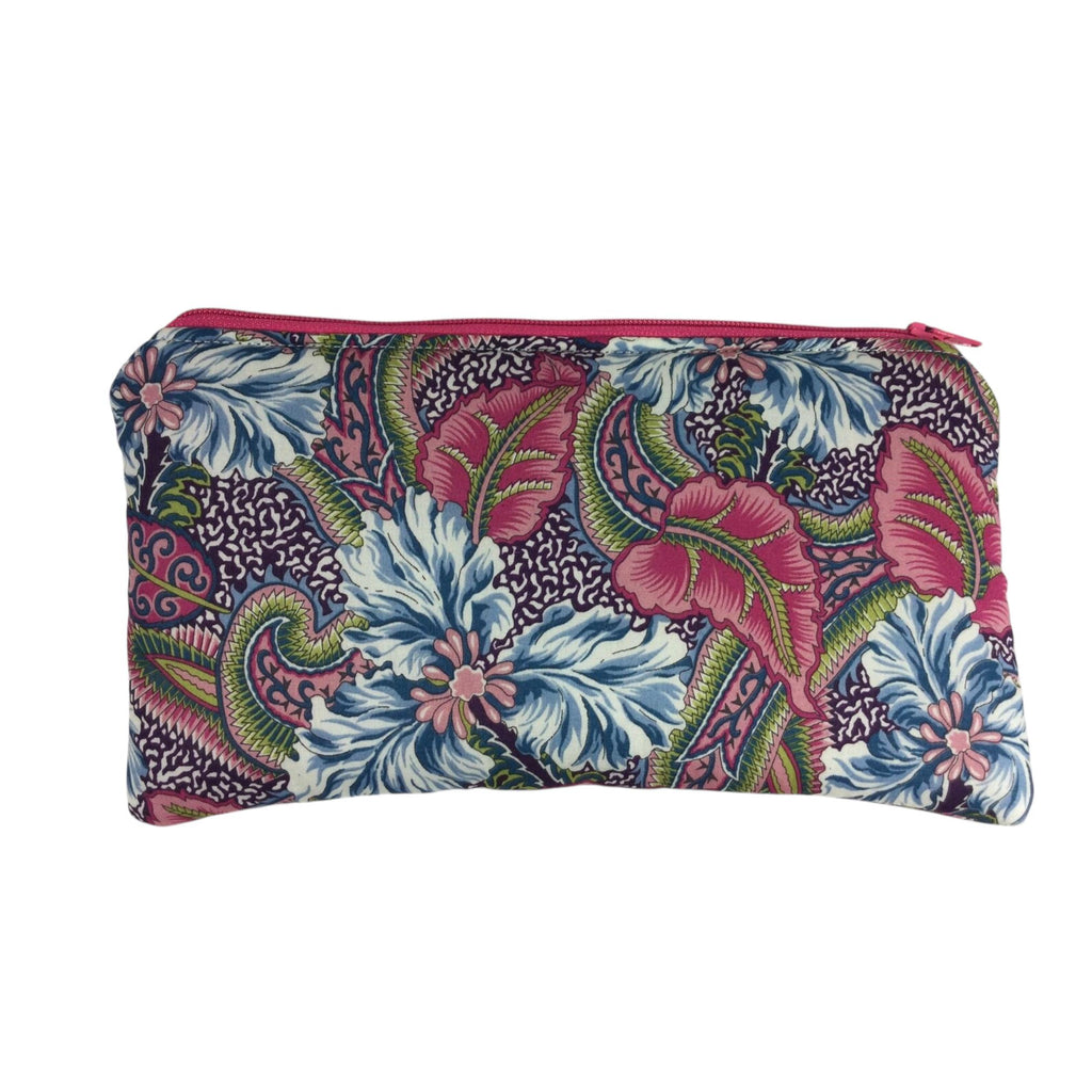Liberty fabric zip pouch to fit larger phones, floral makeup pouch, pencil  case, notions holder, bag organiser, sunglasses, privacy pouch