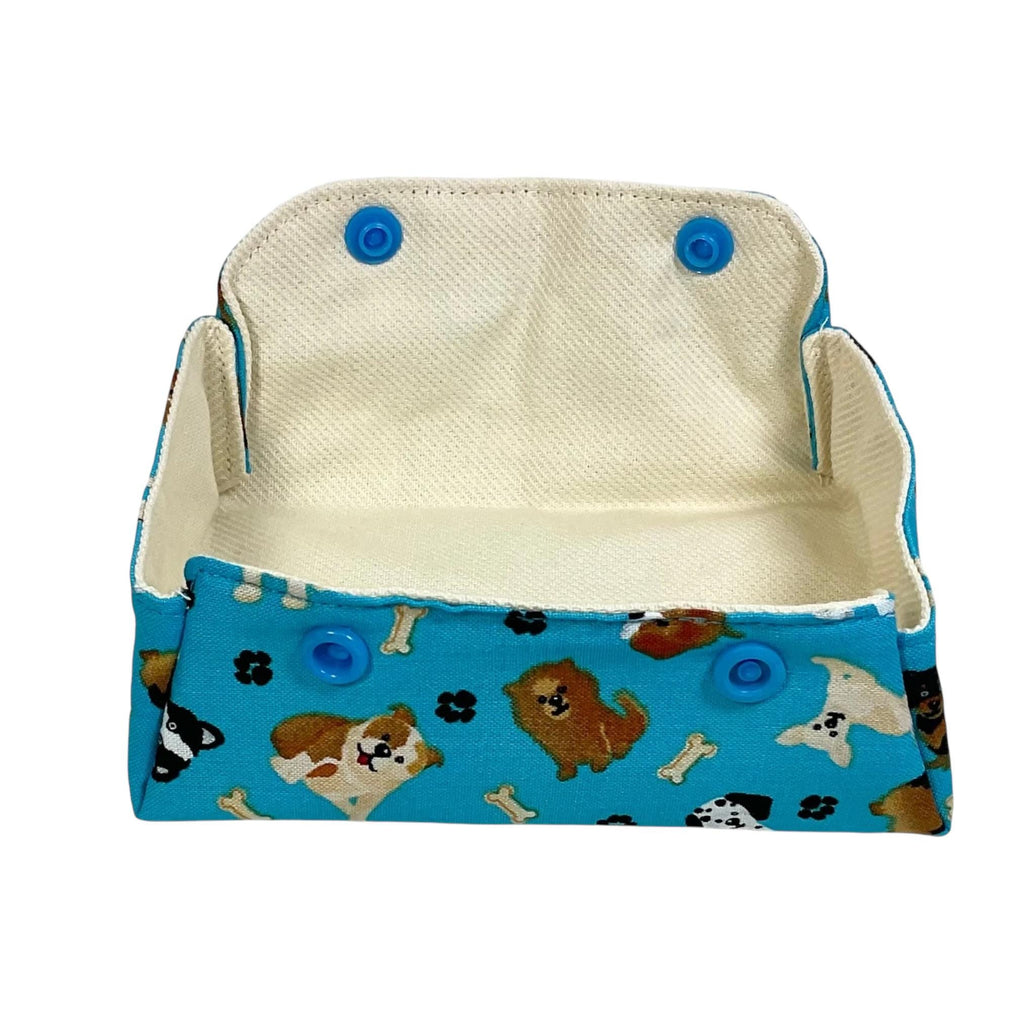 Dog & Cat Print Coin Purse: Fold Up Knitting Notions Pouch