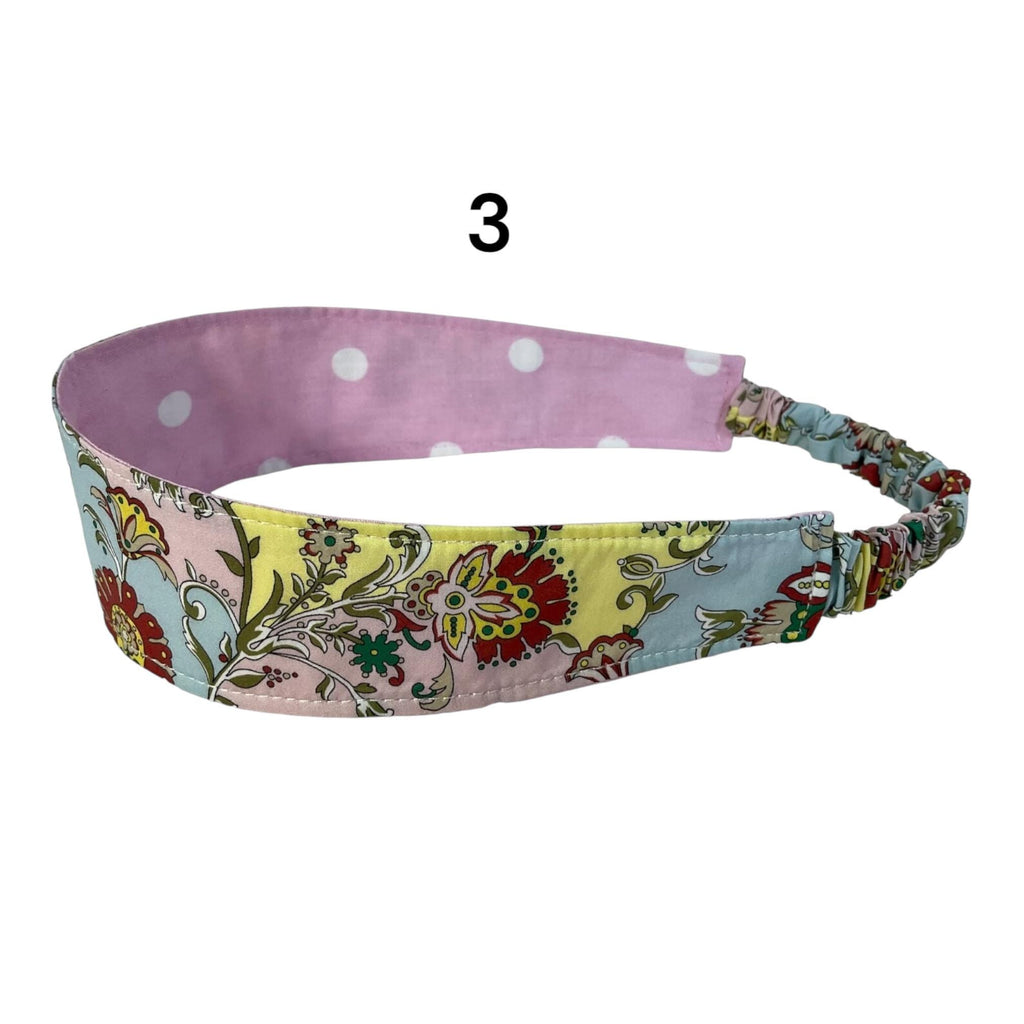 Ladies Liberty fabric hairband, adult headband, elasticated no pinch fabric floral reversible