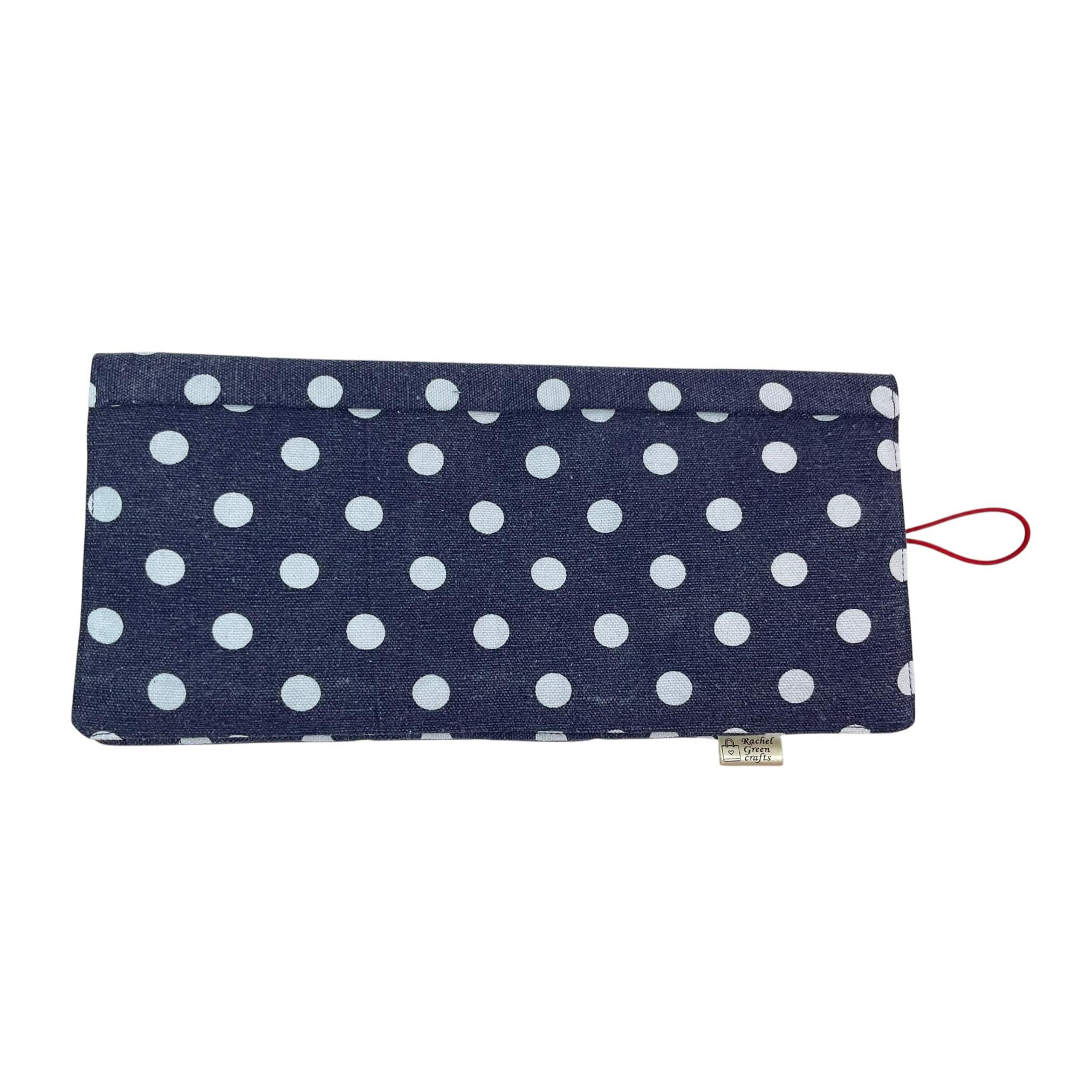 Interchangeable knitting needle case with denim spot, holds 2 sets, addi case, chiagoo wallet, knit pro organiser, sock needle pouch,