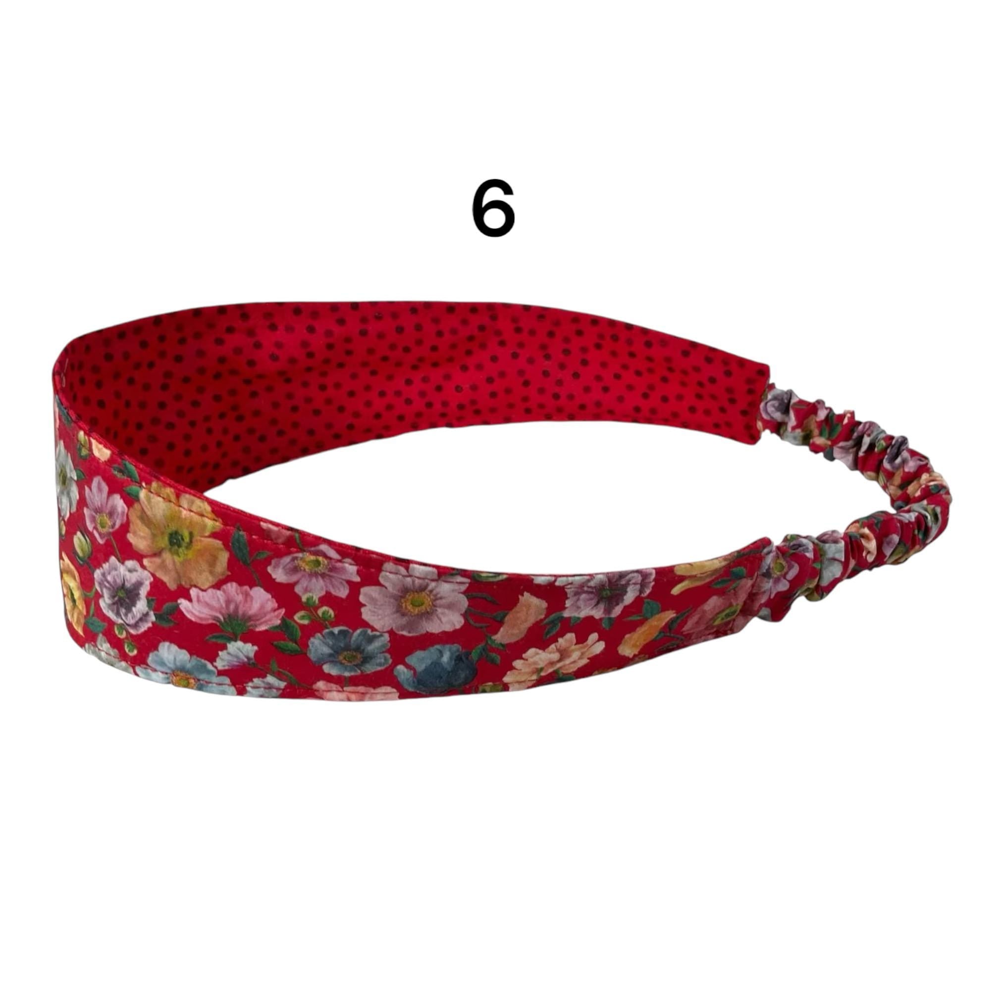 Ladies Liberty fabric hairband, adult headband, elasticated no pinch fabric floral reversible