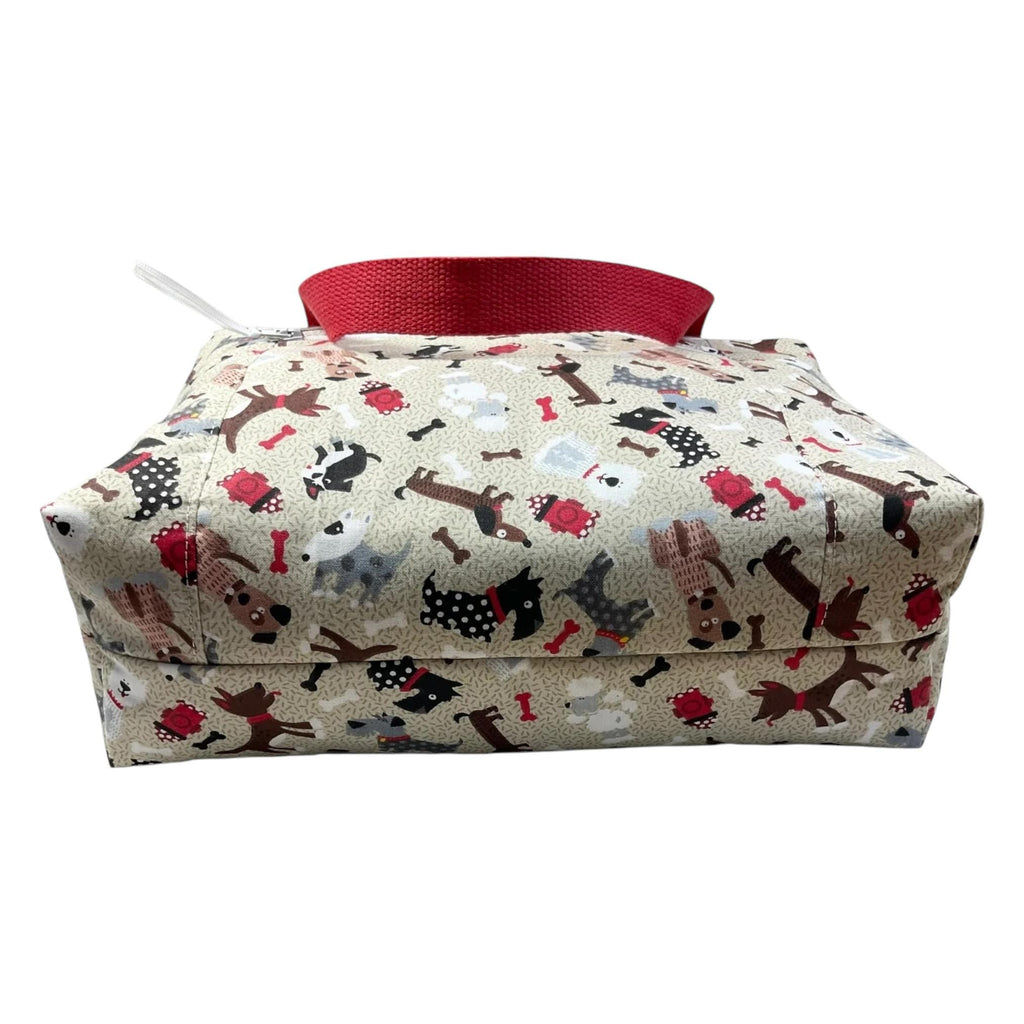 Large dog toiletries bag with handles and zip pocket, dog print Waterproof lined wash pouch, camping  ladies  gift, womens sponge bag