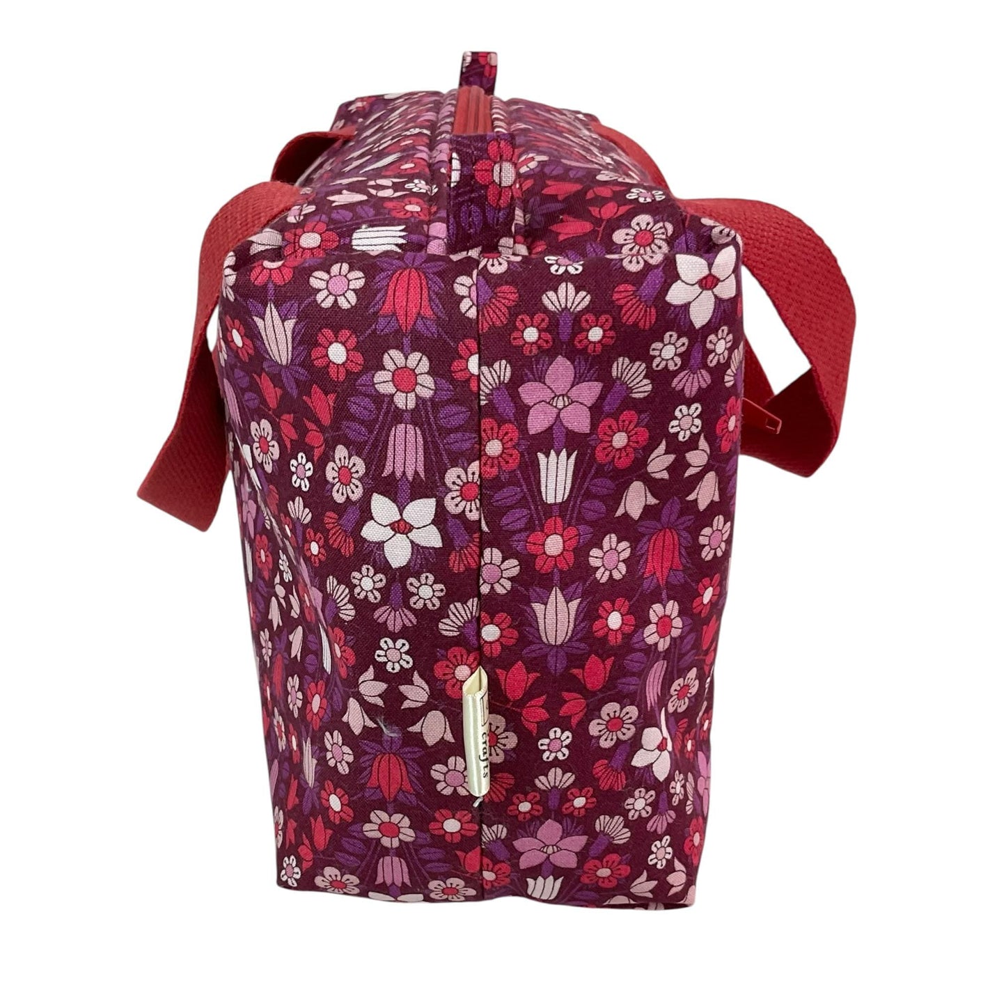 Liberty fabric large toiletries bag with handles and zip pocket