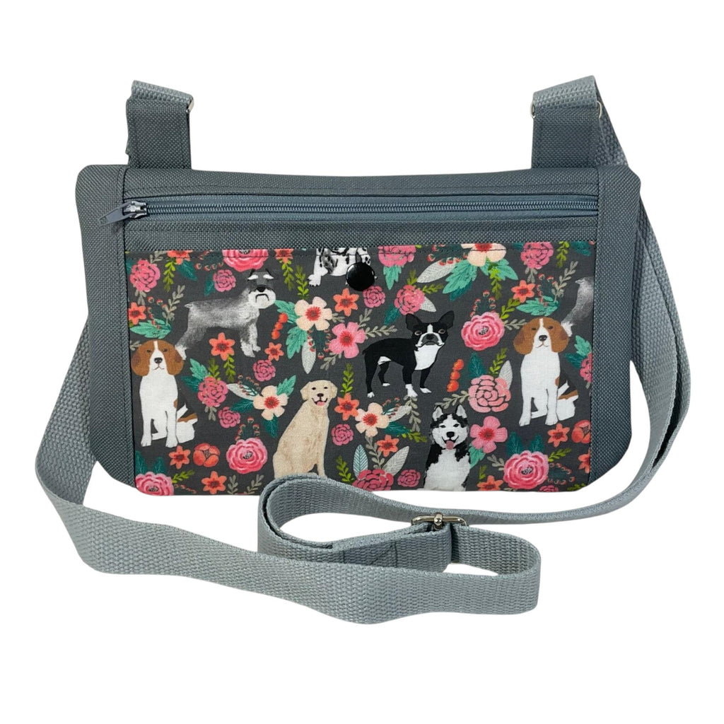 Small shoulder phone bag, flat dog  print Pouch, cat breeds handbag,Labrador lover gift,  teenager purse, essentials bag, pet  owner gift