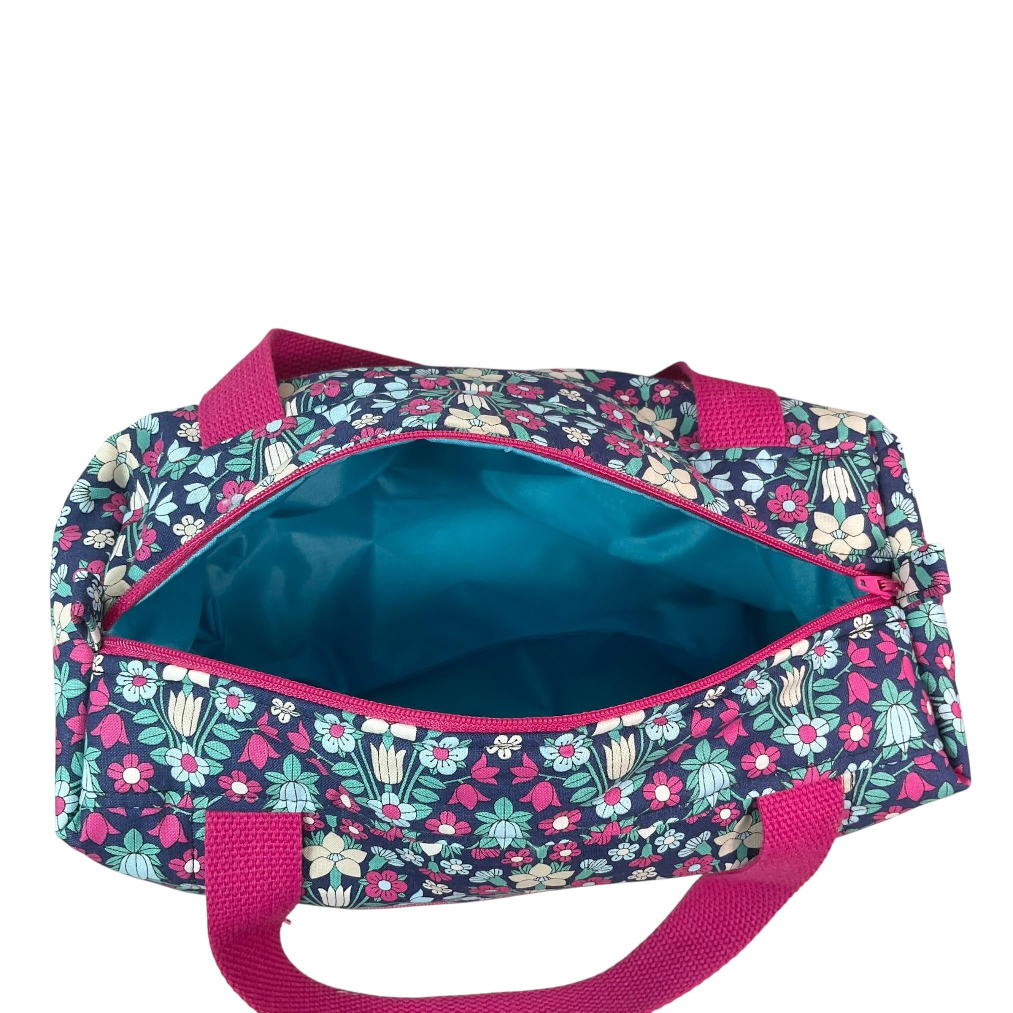 Liberty fabric large toiletries bag with handles and zip pocket, floral Waterproof, ladies sponge wash pouch, Cosmetics bag, ladies gift