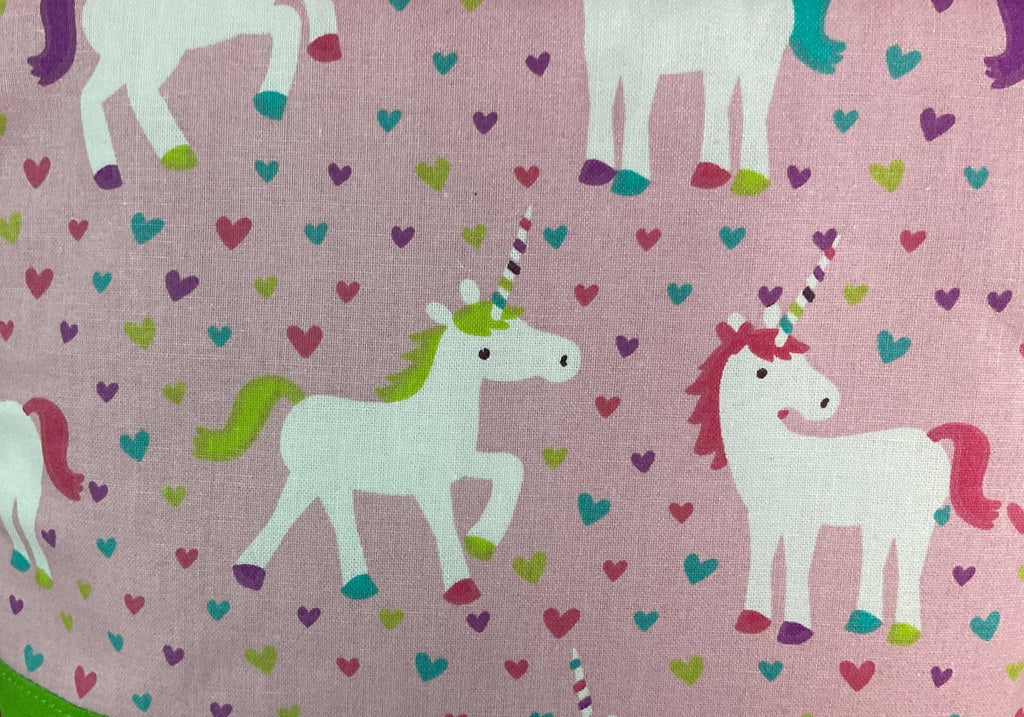 Unicorn Cotton Toiletry Bag: Kids Travel Wash Bag