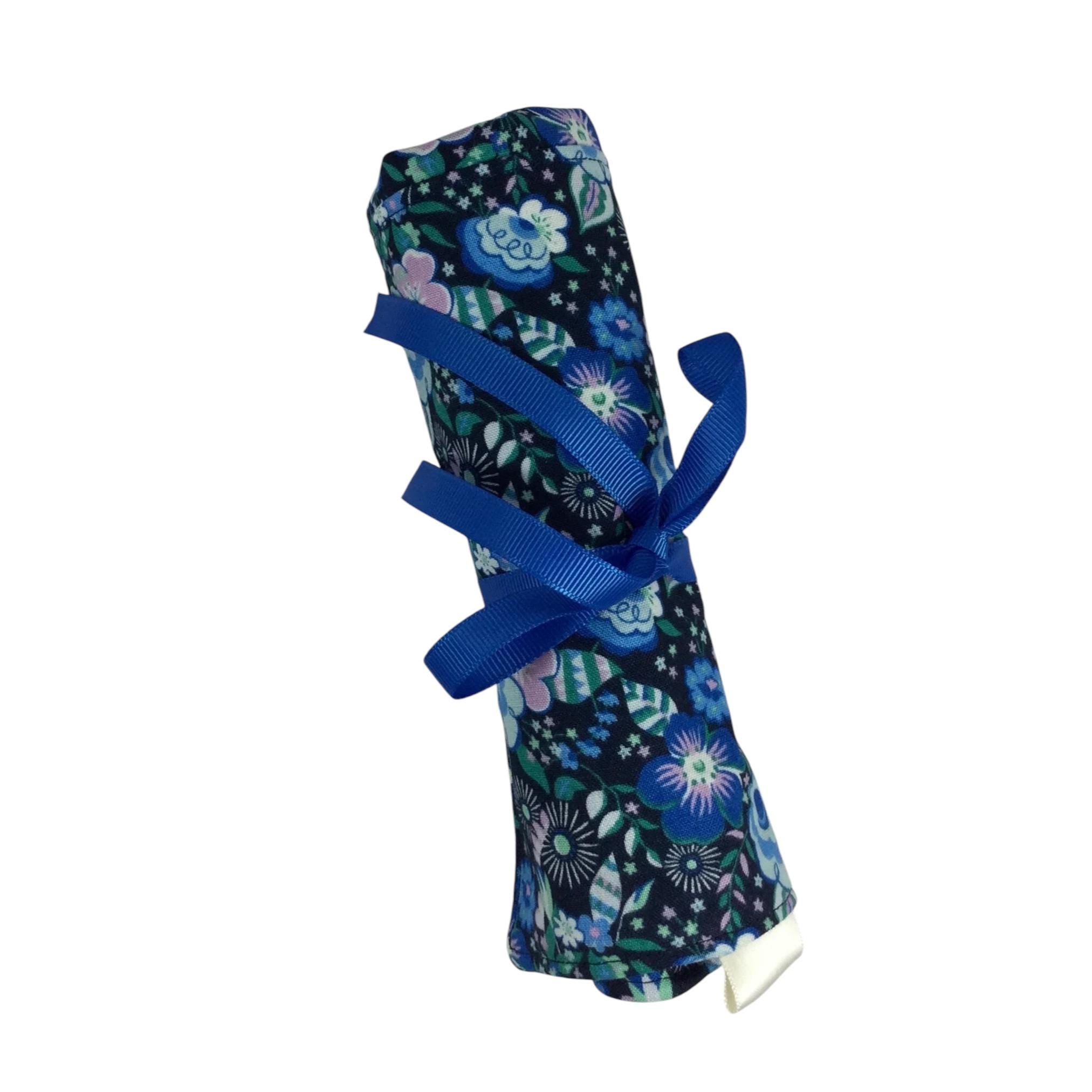 Crochet hook case in Liberty floral fabric, Ergonomic hook organiser, roll up case, knitters gift, ladies Crochet gift, crochet storage