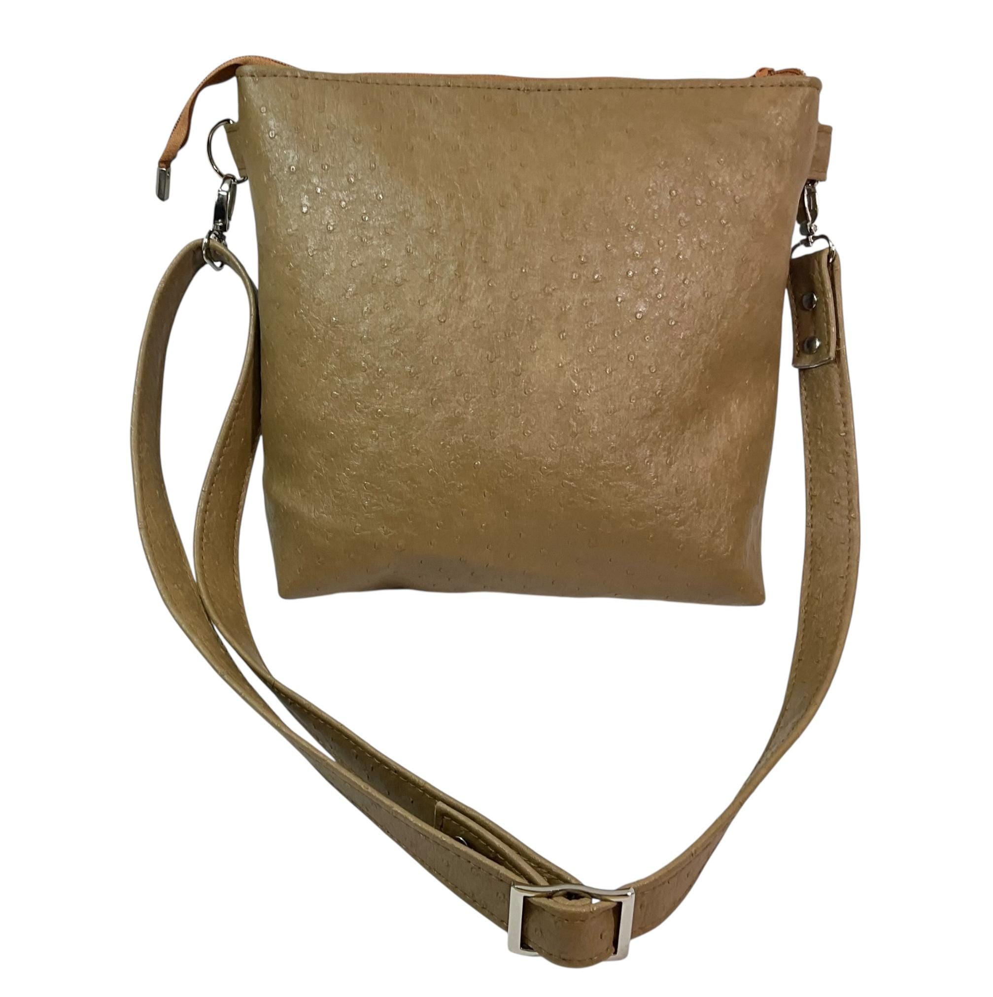 Faux Leather Handbag: Cottagecore Fox Print Crossbody Bag