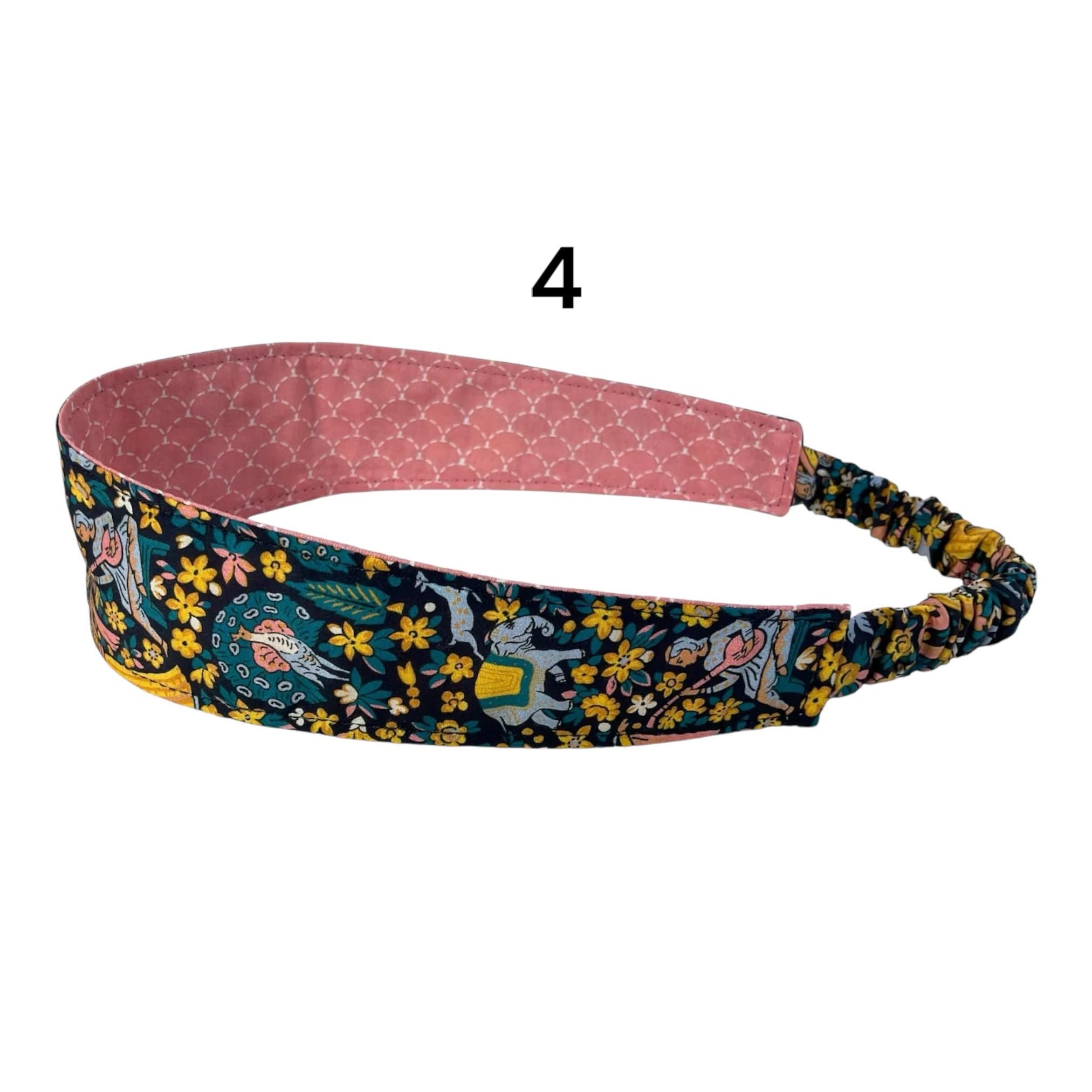 Ladies Liberty fabric hairband, adult headband, elasticated no pinch fabric floral reversible