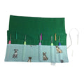 Crochet hook case with dogs, Ergonomic hook organiser, roll up  case, dog lover gift, knitters gift, Crochet gift, crochet storage