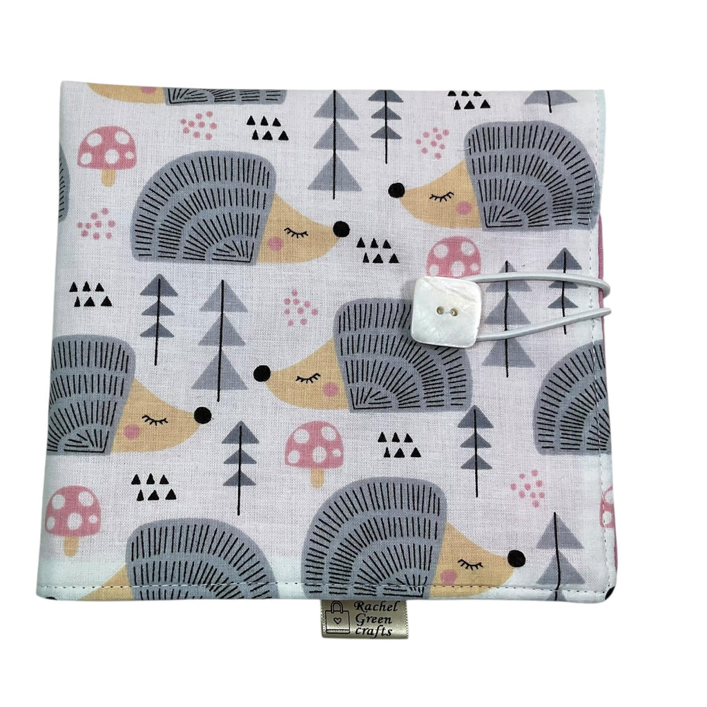 Interchangeable knitting needle case with hedgehogs, holds 2 sets, addi case, chiagoo wallet, woodland  knit pro organiser, hiya hiya pouch