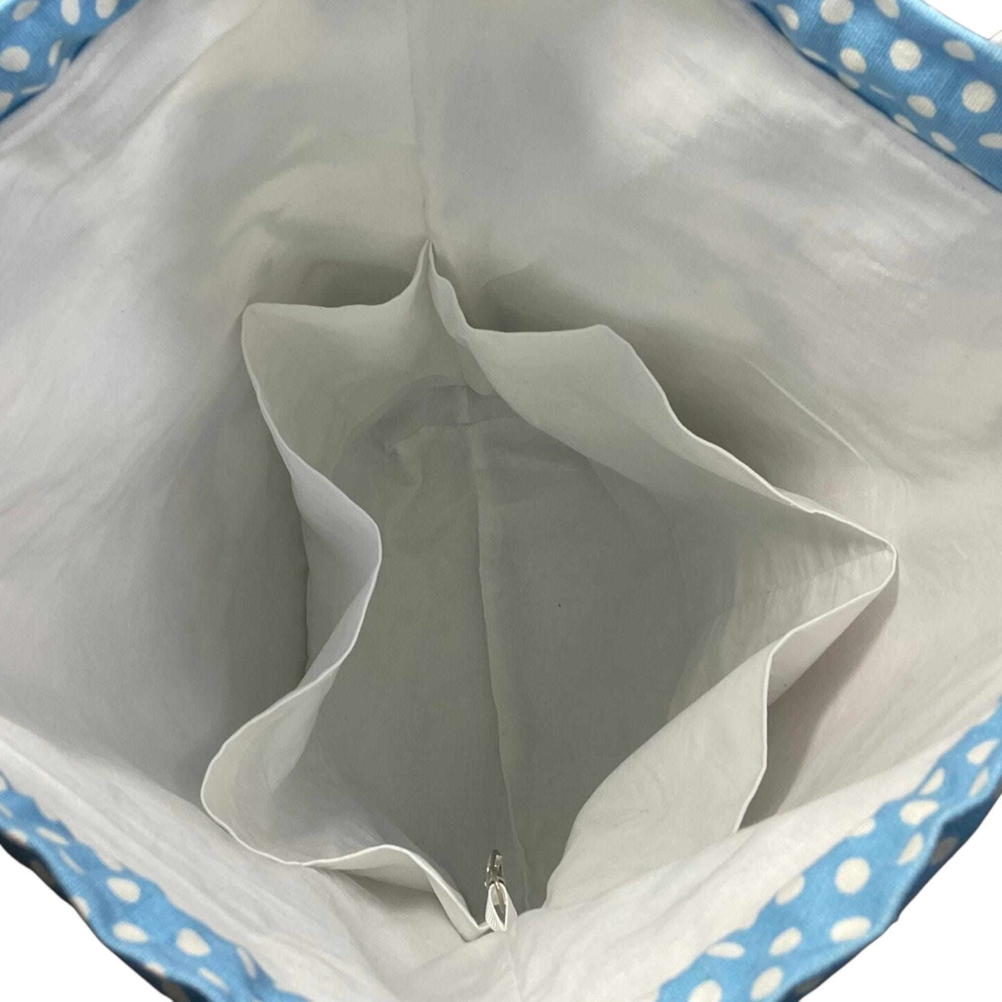 XXL  drawstring knitting bag with butterfly and moth print, supersized multi pockets project bag with handles , butterfly  lover gift