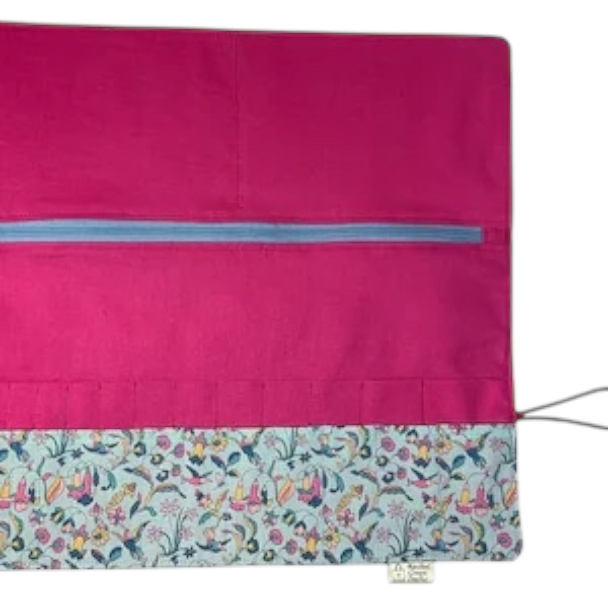 Interchangeable knitting needle case with Liberty fabric , floral bird addi case, chiagoo wallet, knit pro organiser pouch, hiya hiya case,
