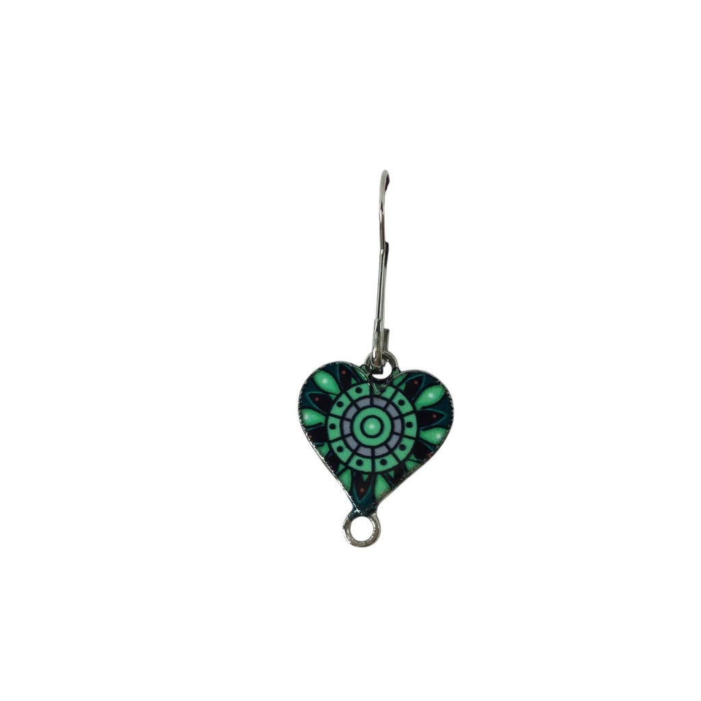 Heart Stitch Markers: Enamelled Knitting Crochet Charms (Set of 4)