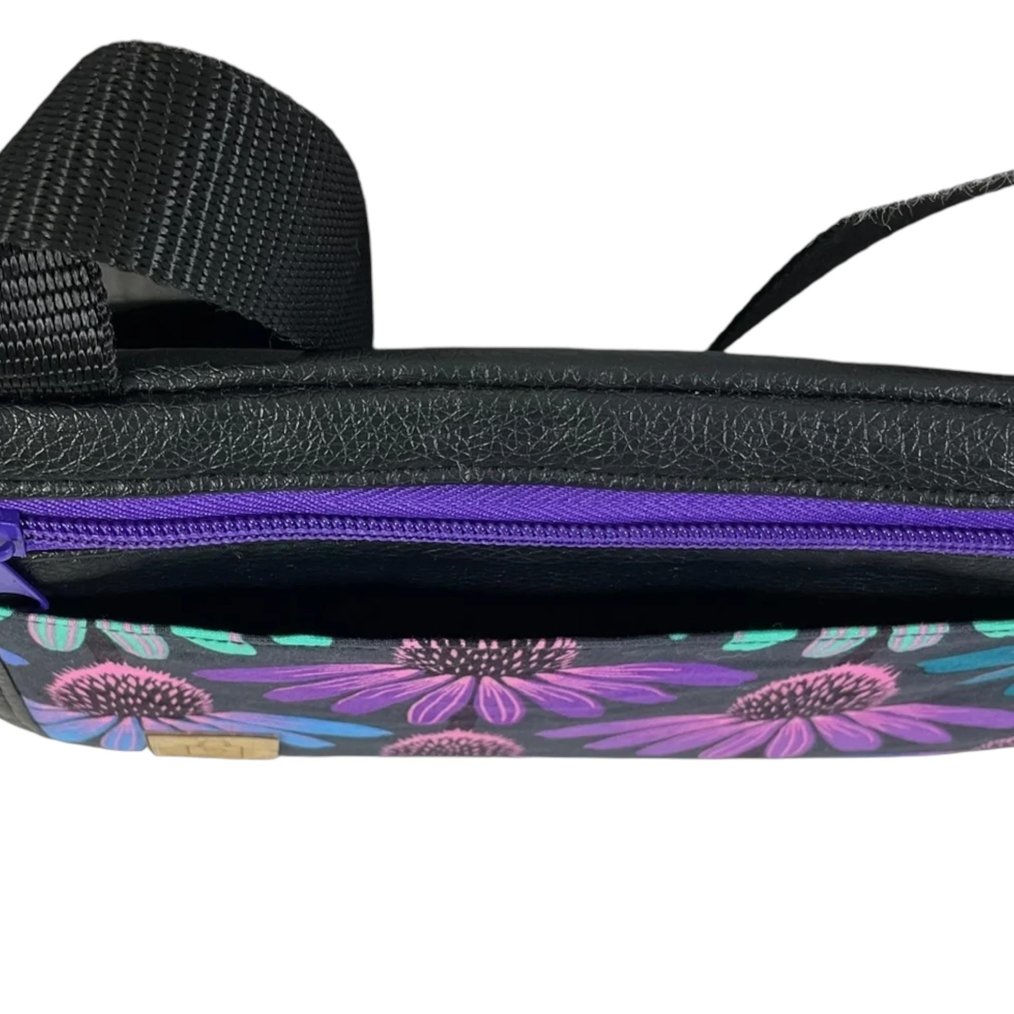 Small shoulder phone bag, flat floral print Pouch, woodland handbag, teenager purse, essentials bag