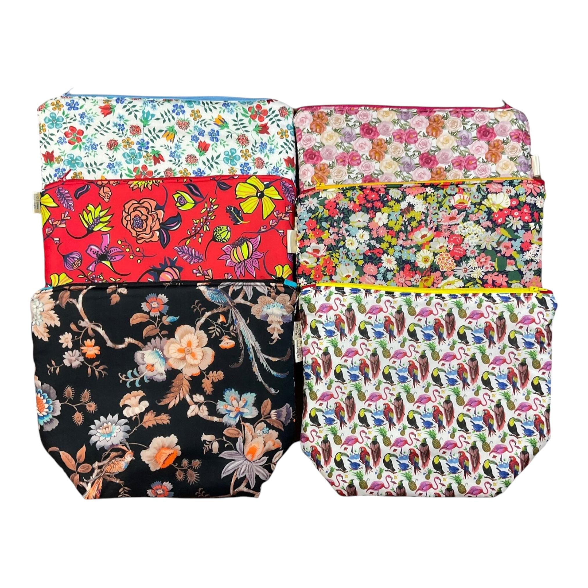 Liberty Print Toiletry Bag: Large Waterproof Floral Cosmetics Pouch