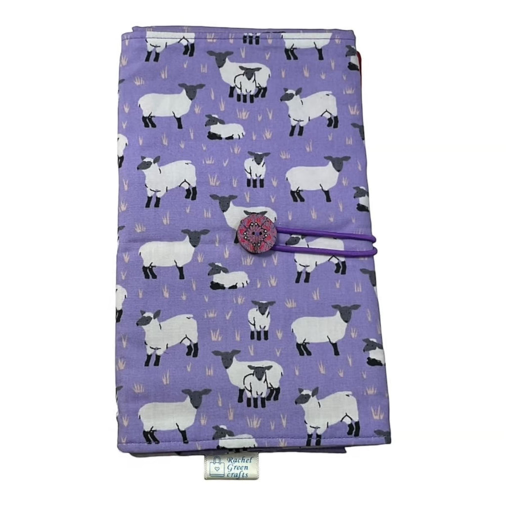 Circular needle case, sheep needle pouch, fixed circular wallet, sock needles, knitting needle roll, knitters gift, folding needle holder,