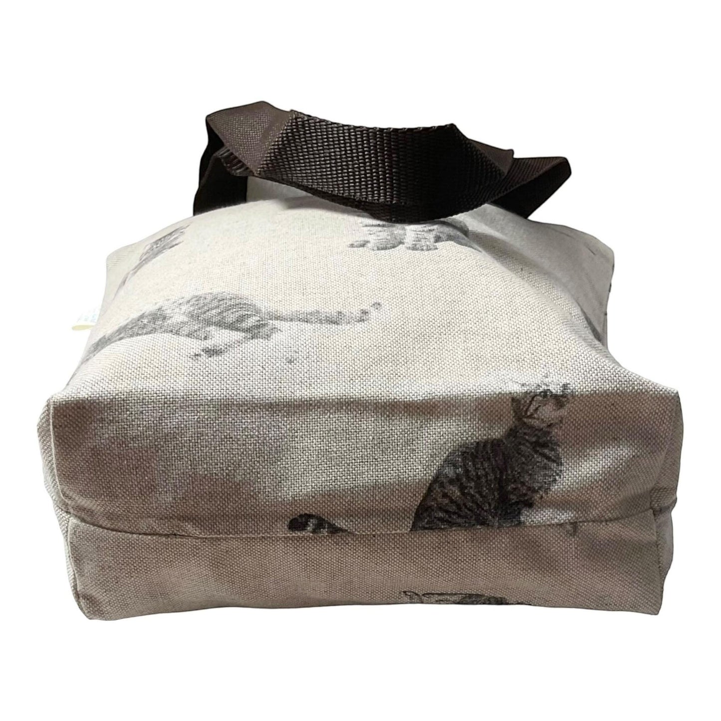 Small cat tote bag with zip closure