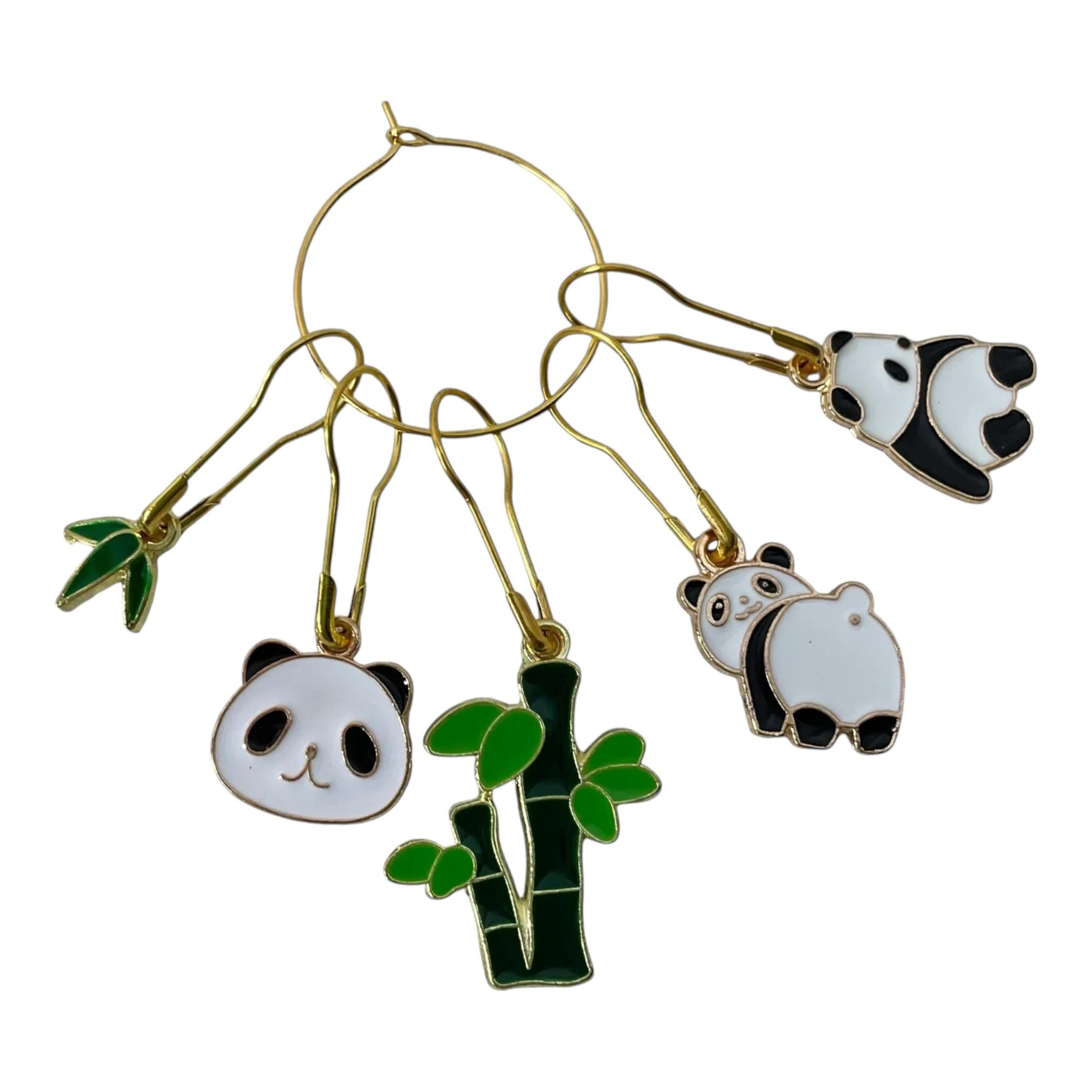 Panda Stitch Markers: Enamelled Knitting/Crochet Charms