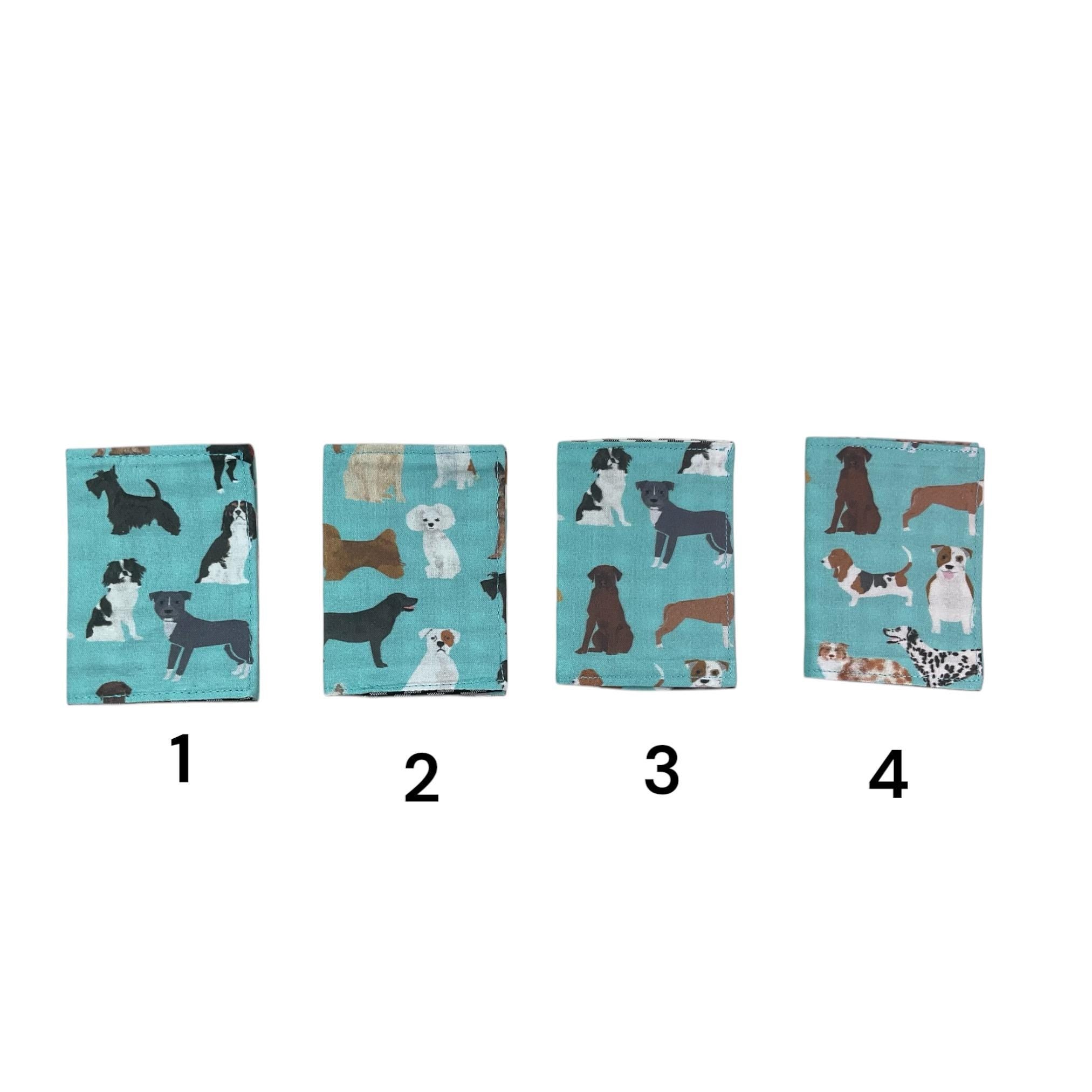 Card wallet in cat and dog print, cotton credit card pouch, fabric pets gift card case,Guinea pig loyalty card holder,  Oyster card wallet