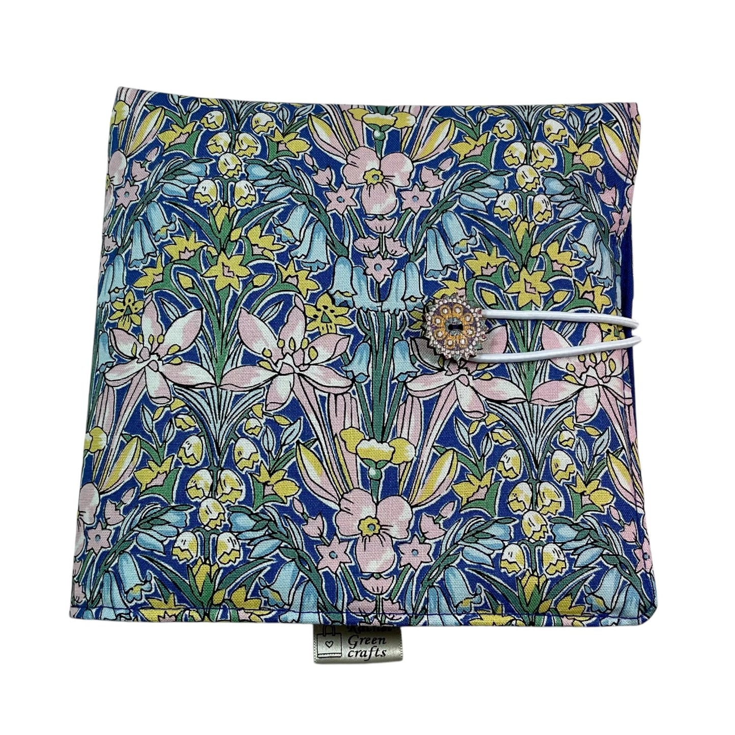 Interchangeable knitting needle case with Liberty floral fabric