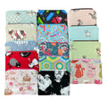 Fabric Zip Pouch: Sheep, Cat, Dog Print - Crafting Notions Case
