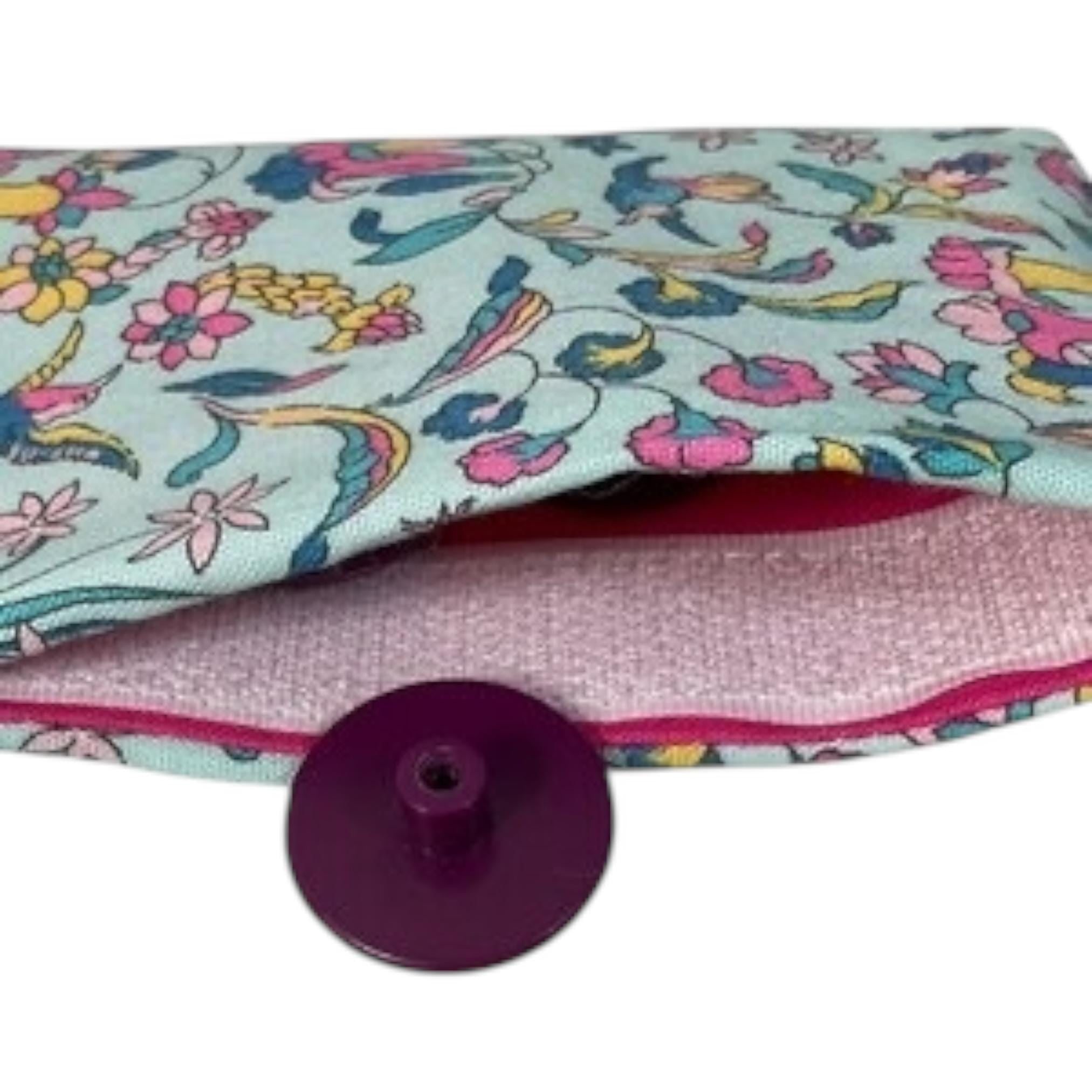 Interchangeable knitting needle case with Liberty fabric , floral bird addi case, chiagoo wallet, knit pro organiser pouch, hiya hiya case,