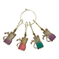 Cat Stitch markers for knitting and crochet , progress cat charms, lace markers, charm stitch marker, gold plated place keeper
