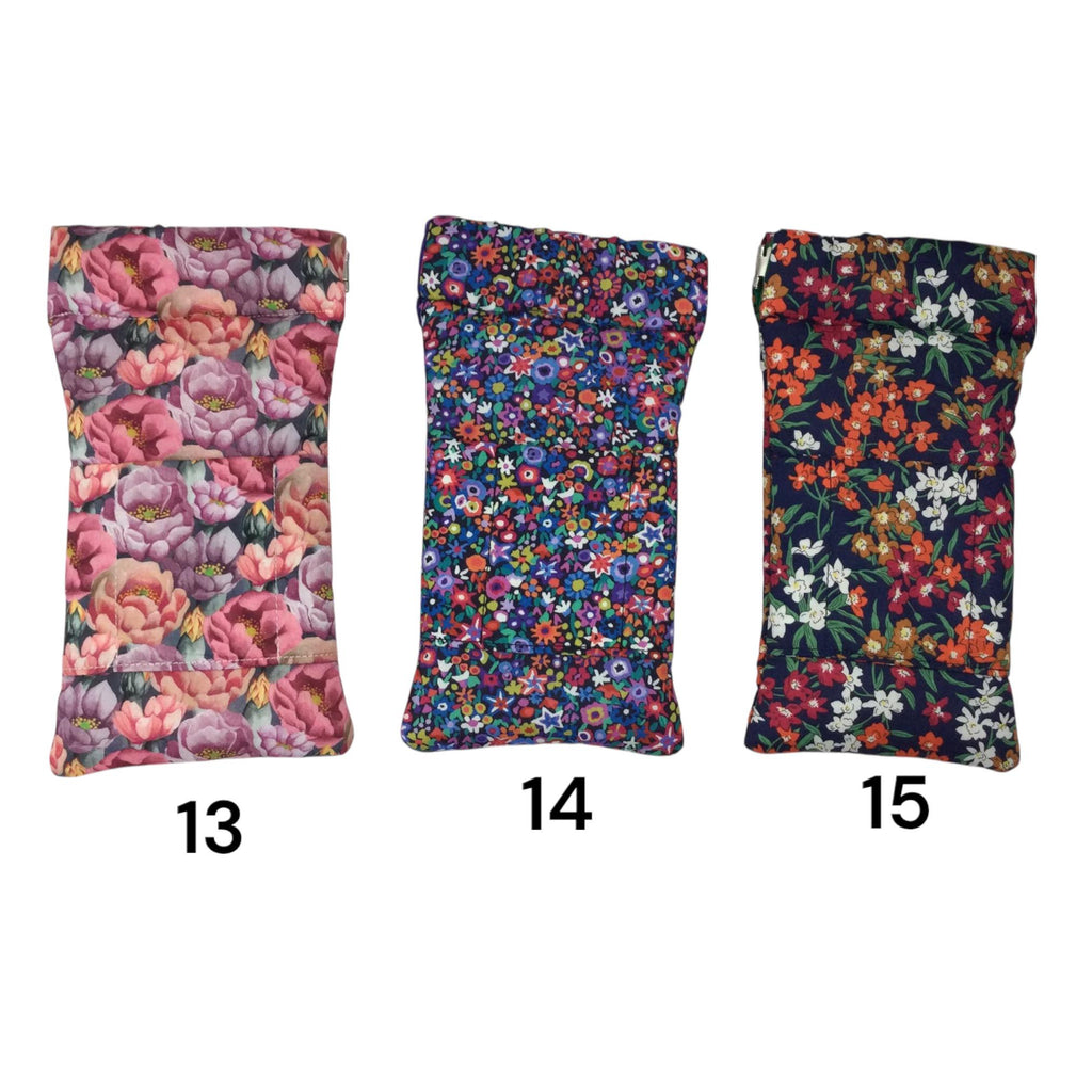 Glasses cases in Liberty floral fabric, snap shut spectacles pouch, sunglasses flex frame, ladies eyeglasses holder, women's gift,