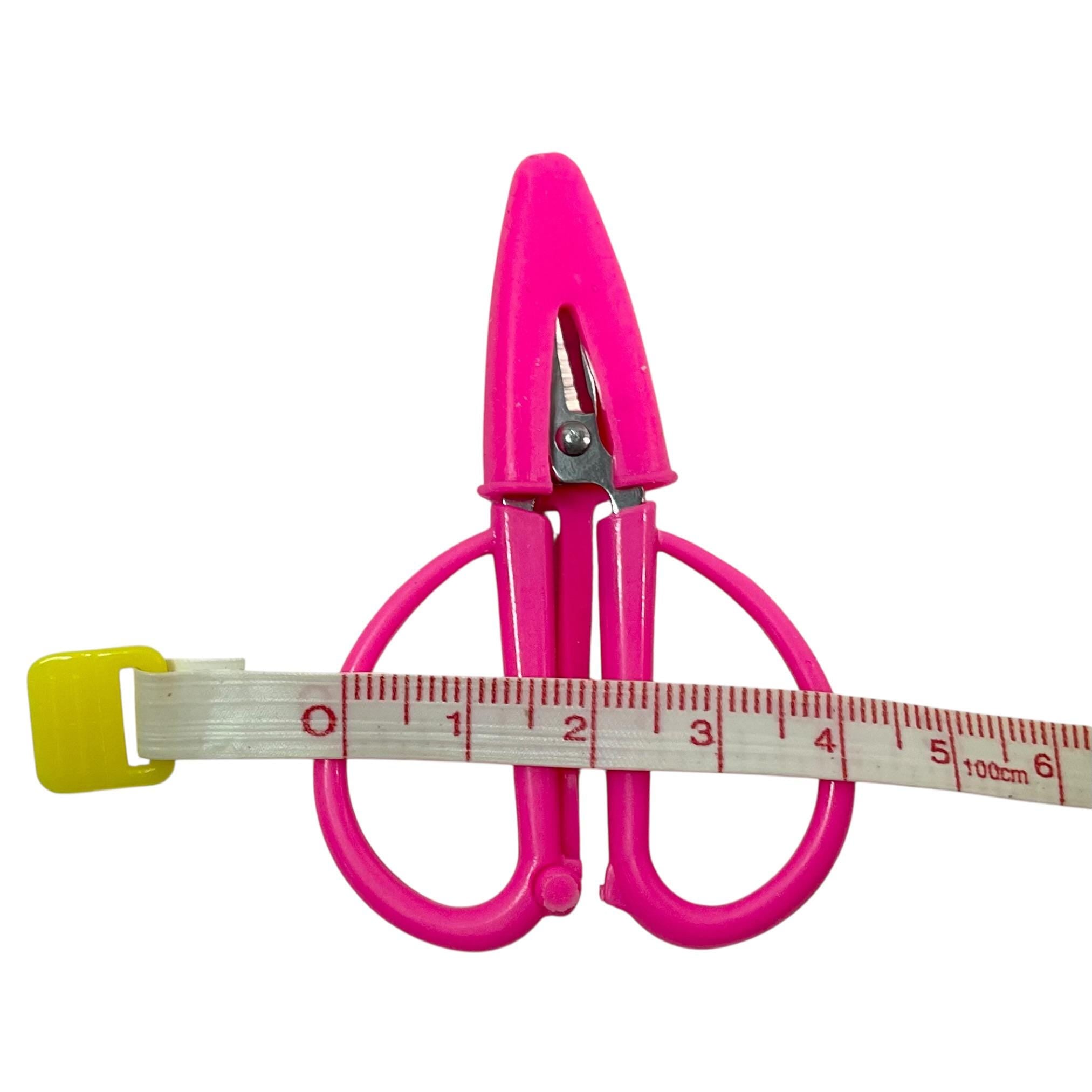 Perfect scissors for knitting and crochet, scissors with cover, attached sheath, tiny scissors for kit, air travel compliant