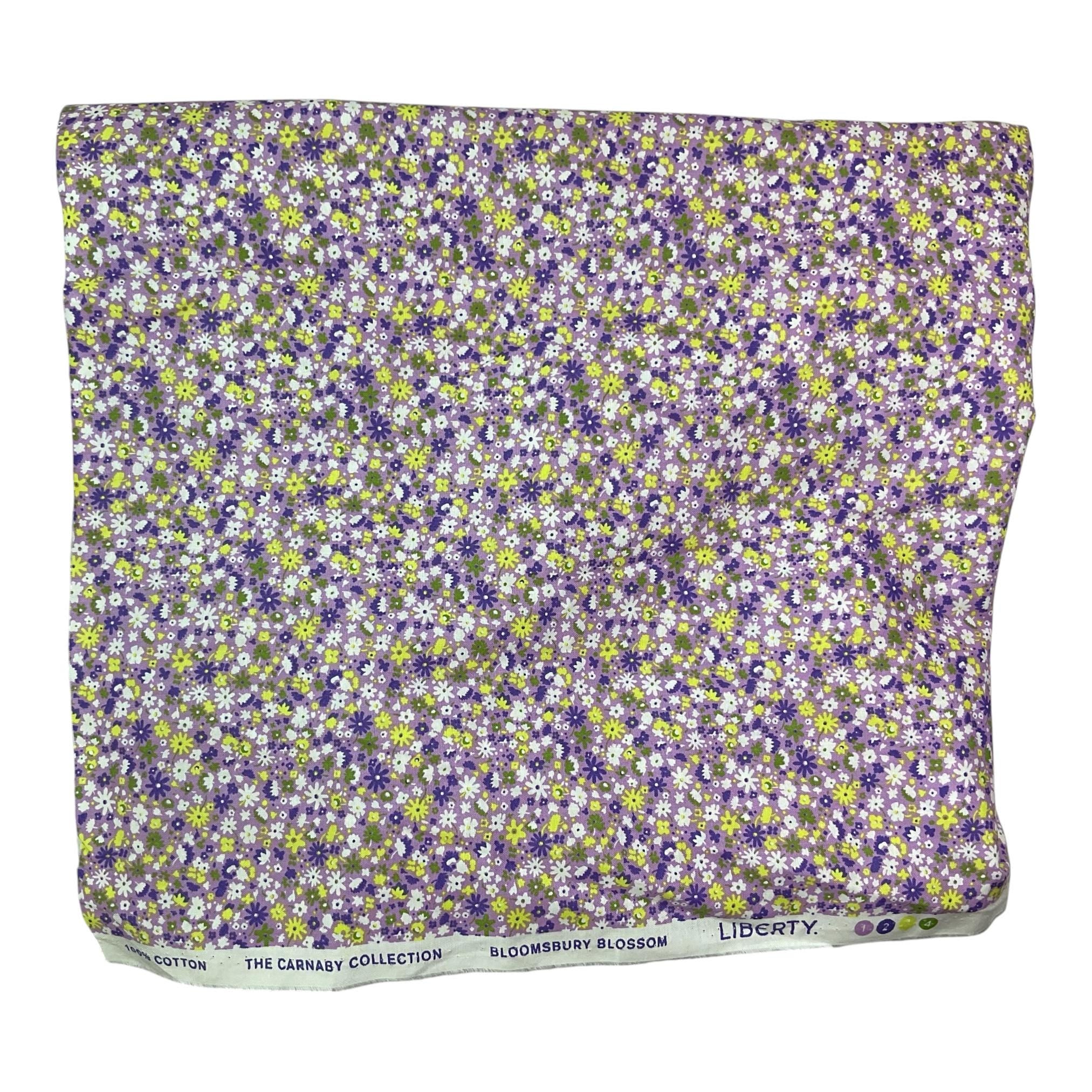 Liberty fabric Extra Large drawstring knitting bag with floral print, multi pockets project  bag with handle, flower lover gift